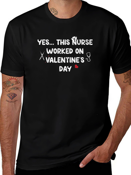 Nurse Valentines Day Black T-Shirt
