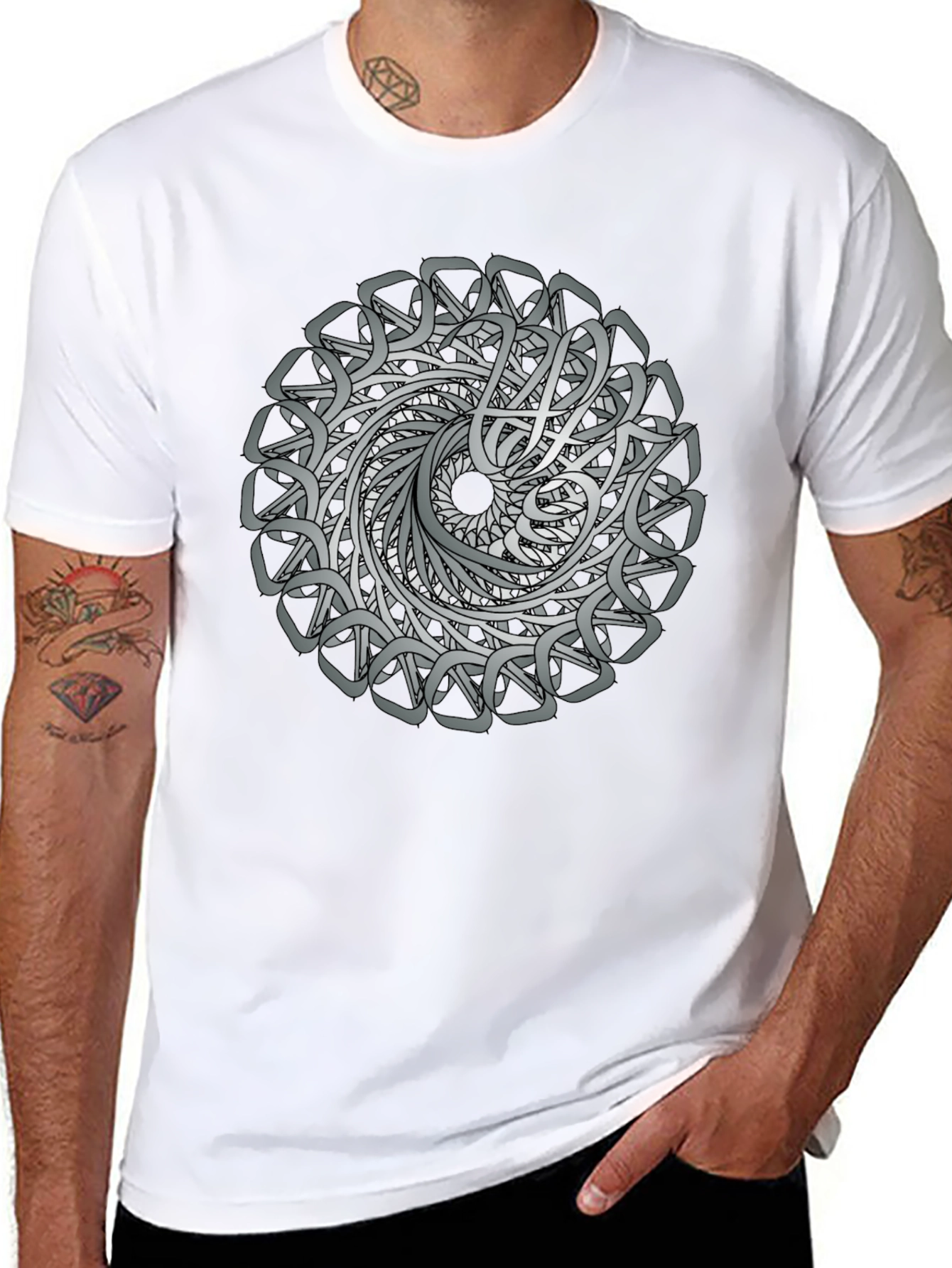 Celtic Knot Mandala Graphic Tee - Black