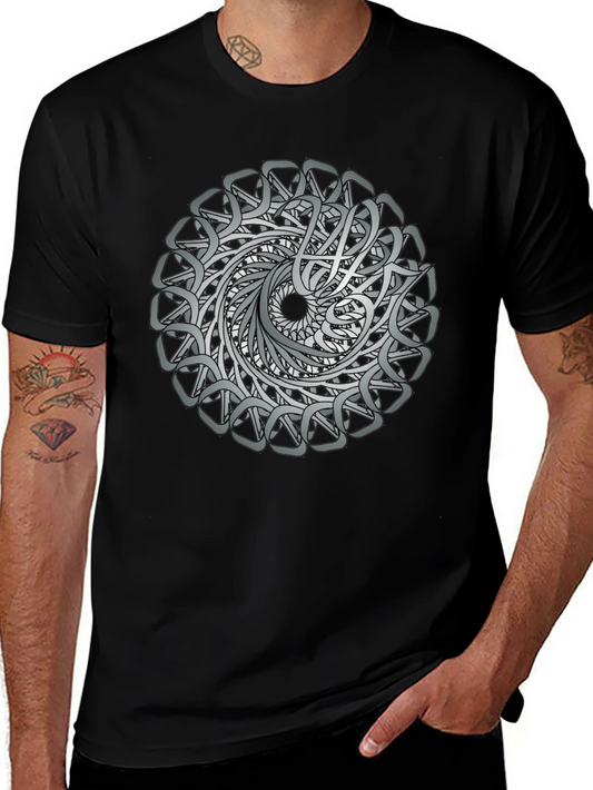 Celtic Knot Mandala Graphic Tee - Black