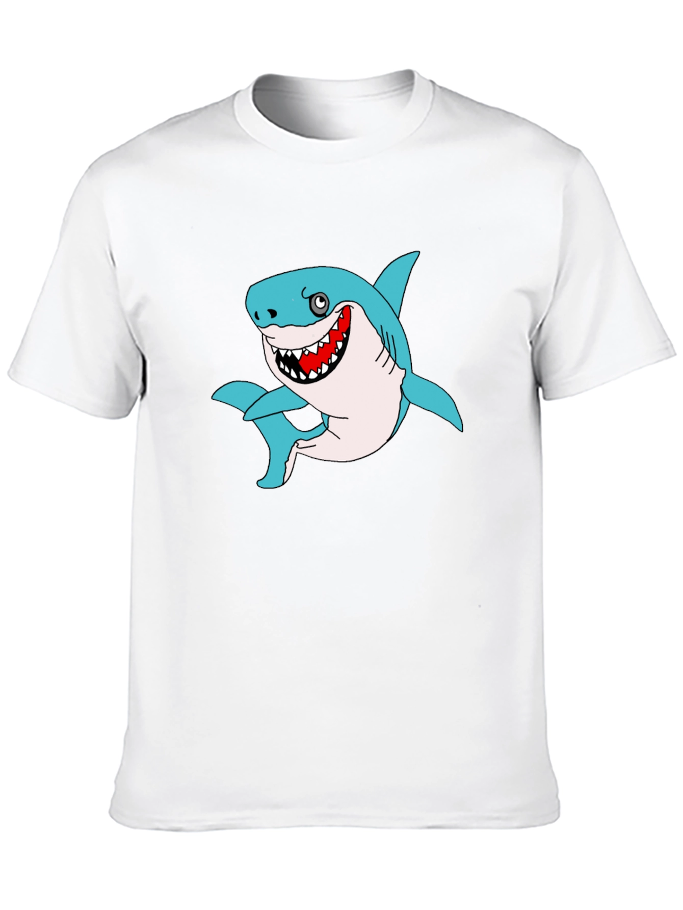 Funny Shark Graphic Black T-Shirt