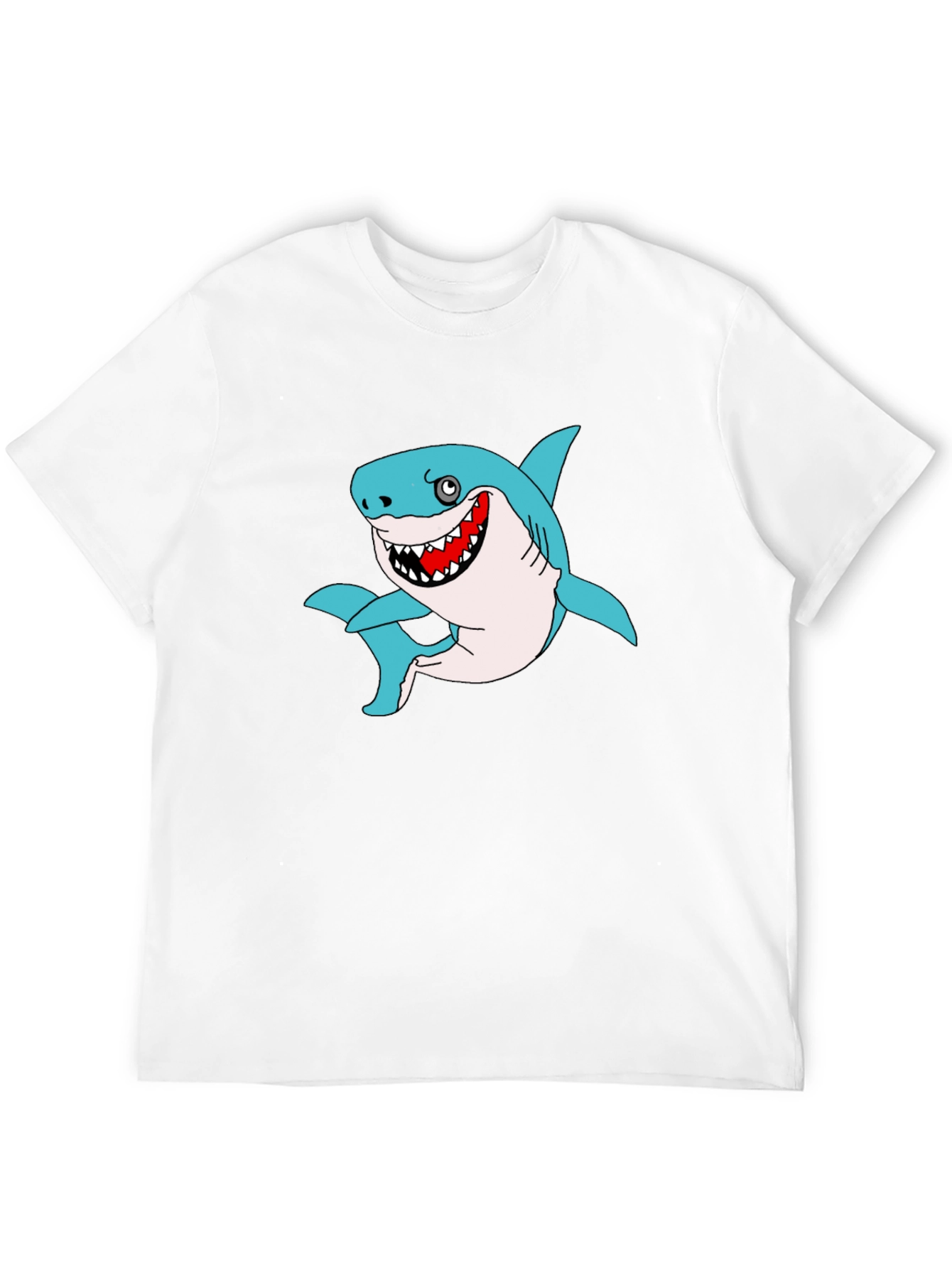 Funny Shark Graphic Black T-Shirt