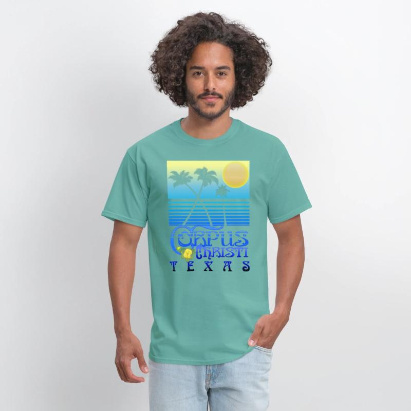 Corpus Christi Texas Art Deco Tropical Summer
