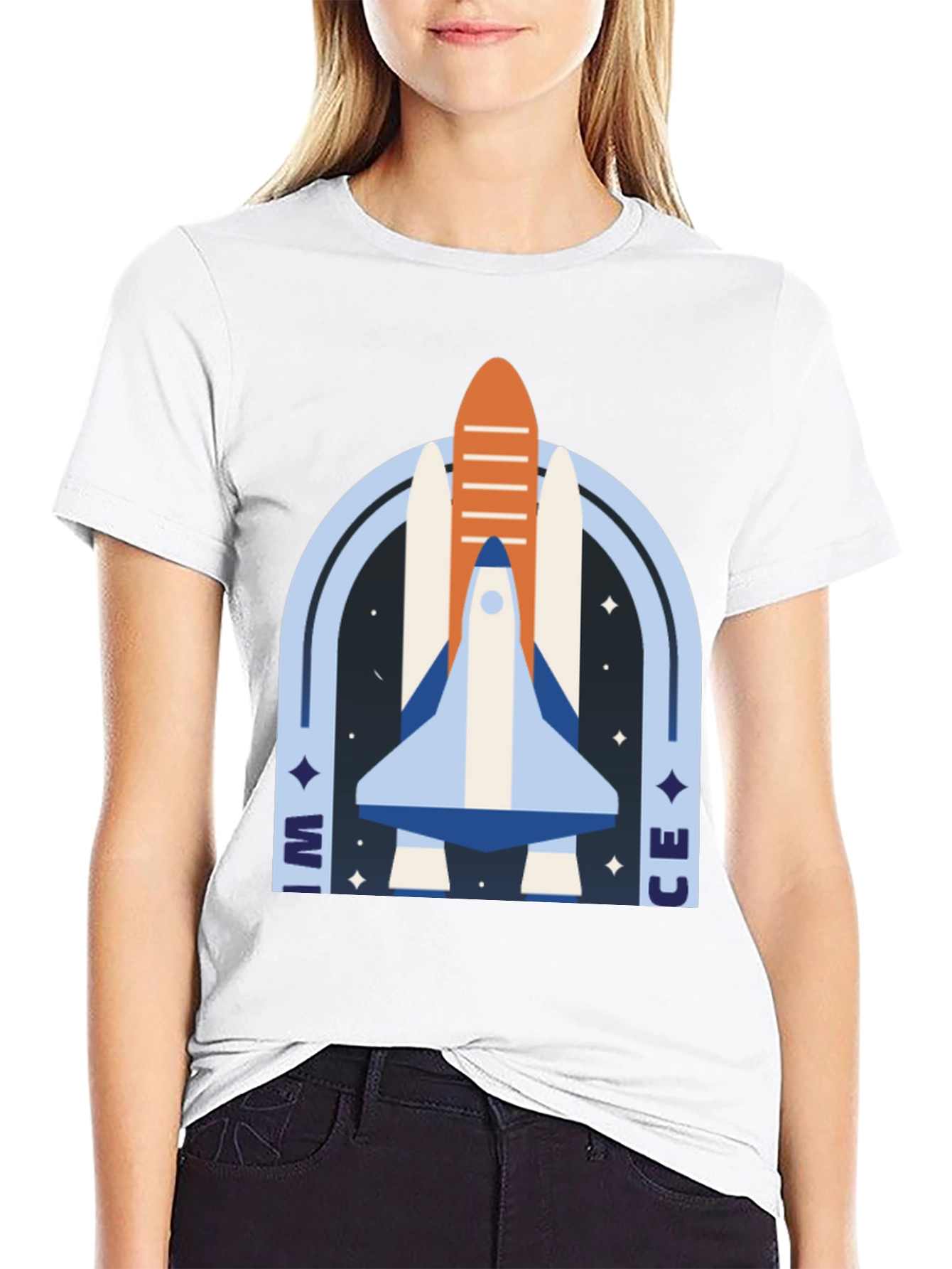 Space Shuttle Graphic T-Shirt - Retro Style