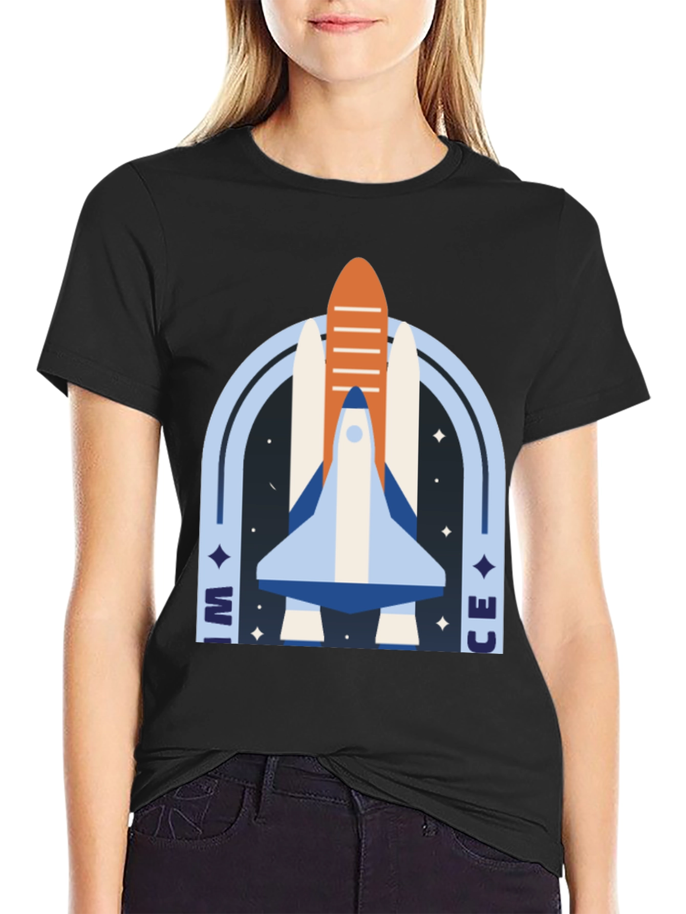 Space Shuttle Graphic T-Shirt - Retro Style