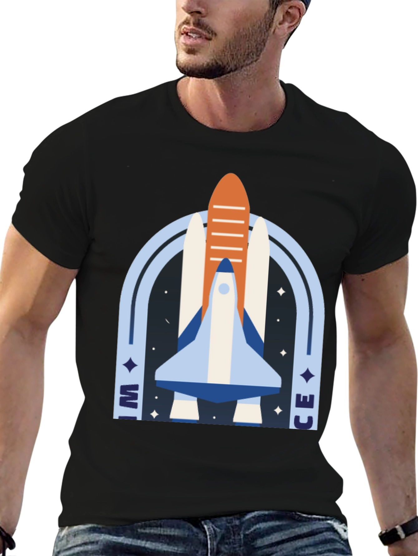 Space Shuttle Graphic T-Shirt - Retro Style