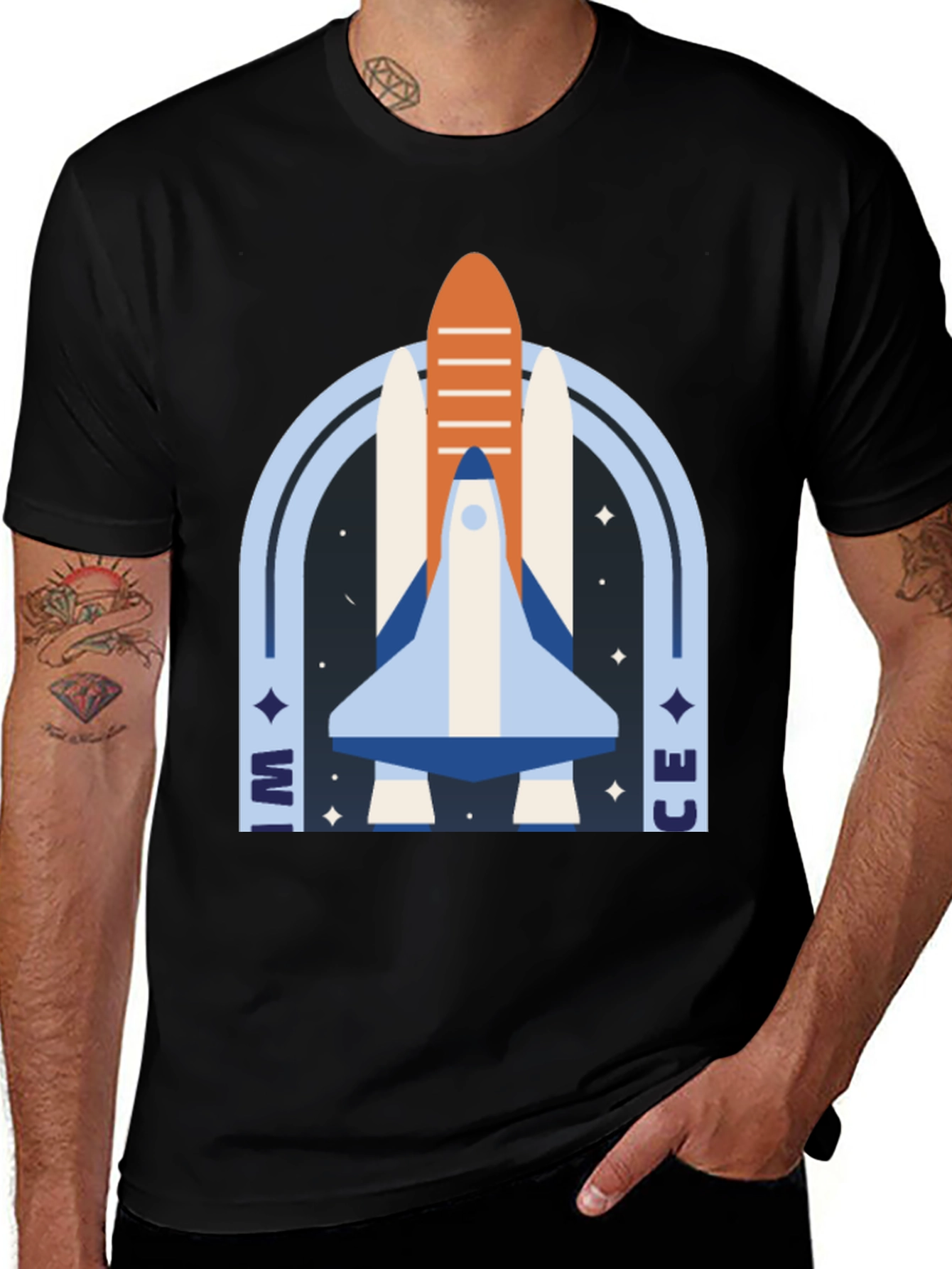 Space Shuttle Graphic T-Shirt - Retro Style