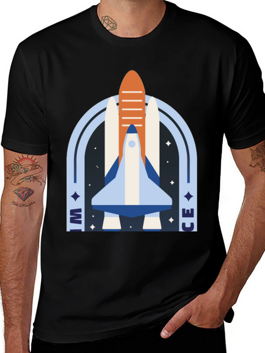 Space Shuttle Graphic T-Shirt - Retro Style