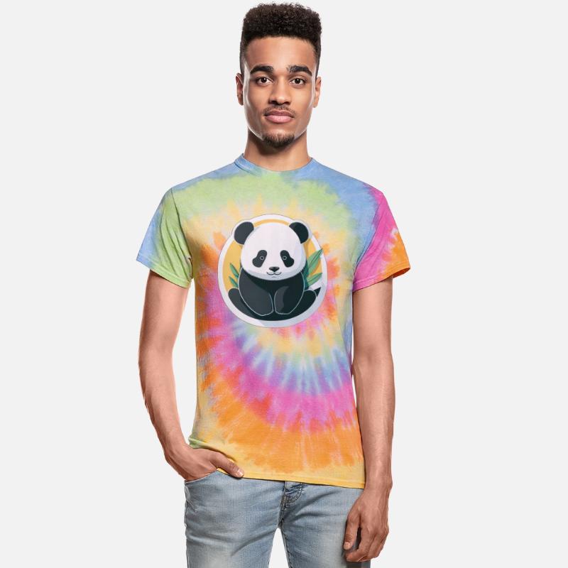 Cute baby panda minimalist sticker.