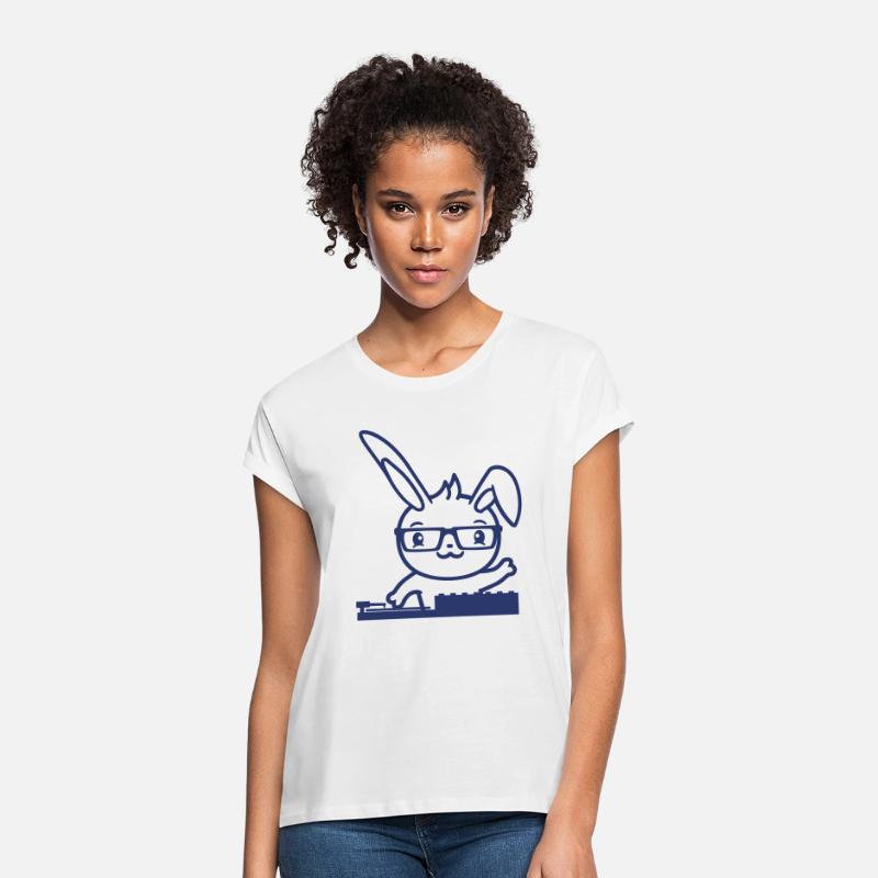 Cute Bunny DJ Rabbit Turntable Mixer Music Party
