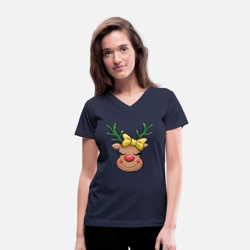 Cute Reindeer Red Nose Christmas Holiday