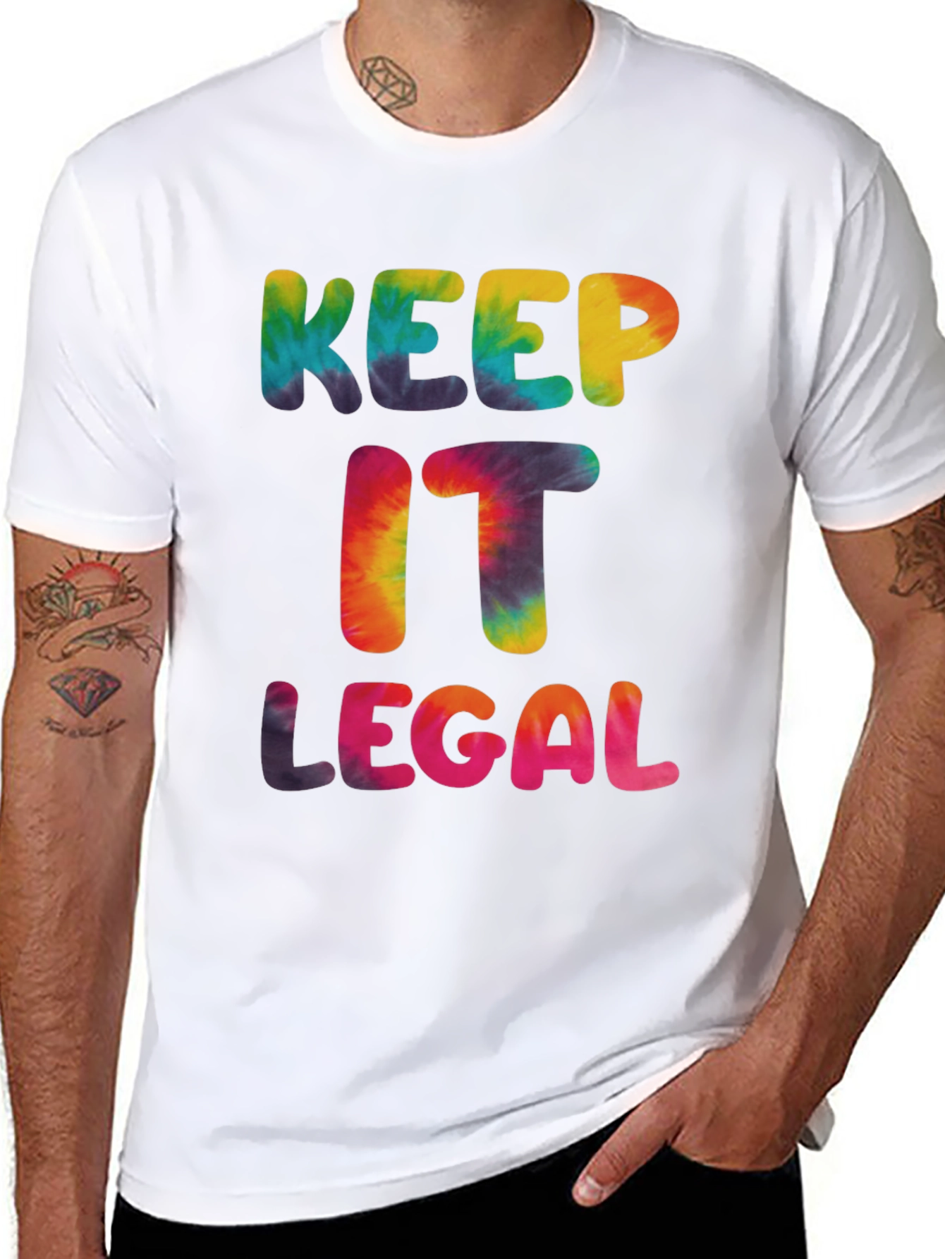 Keep It Legal Tie Dye Graphic T-Shirt
