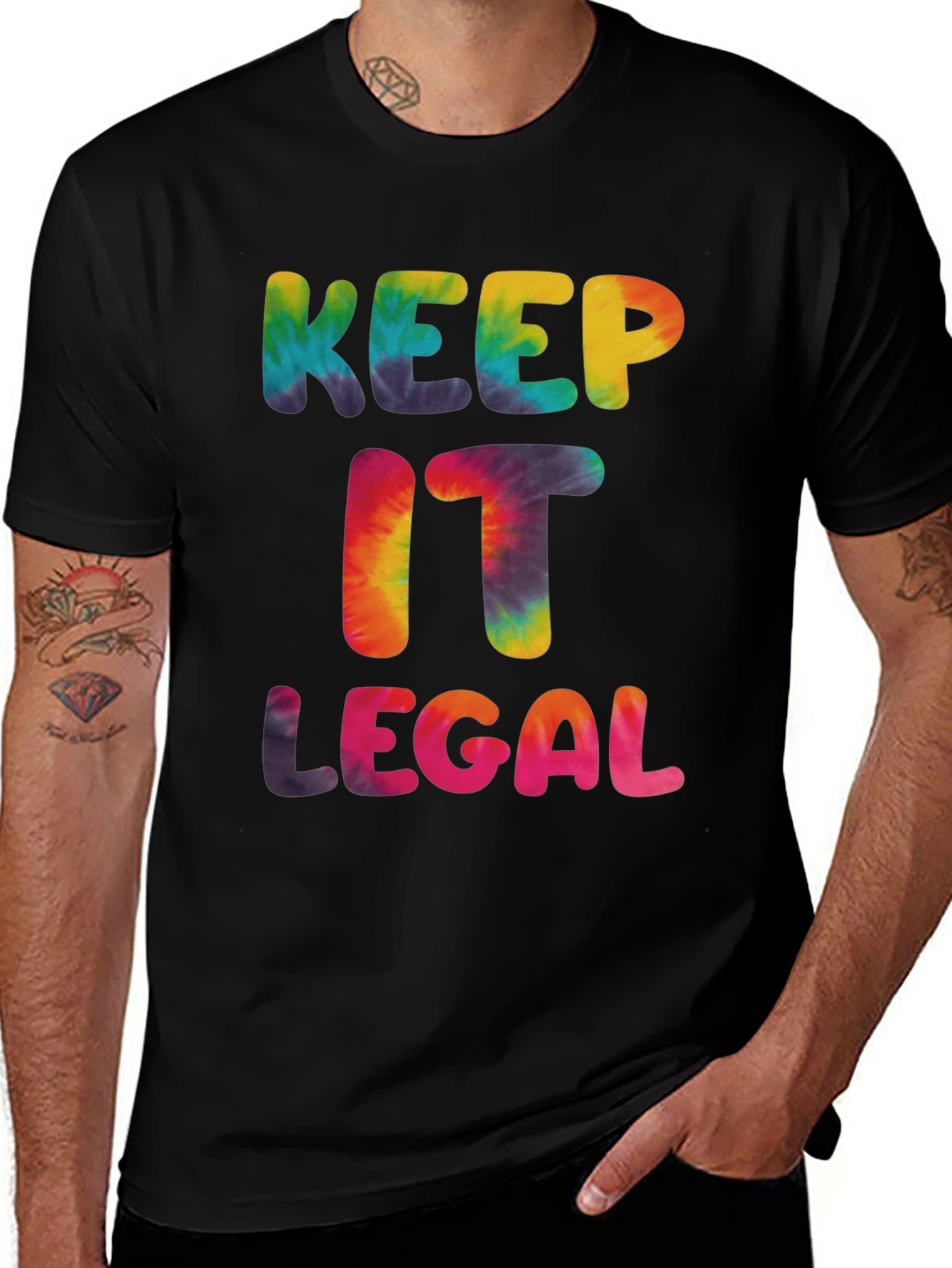 Keep It Legal Tie Dye Graphic T-Shirt