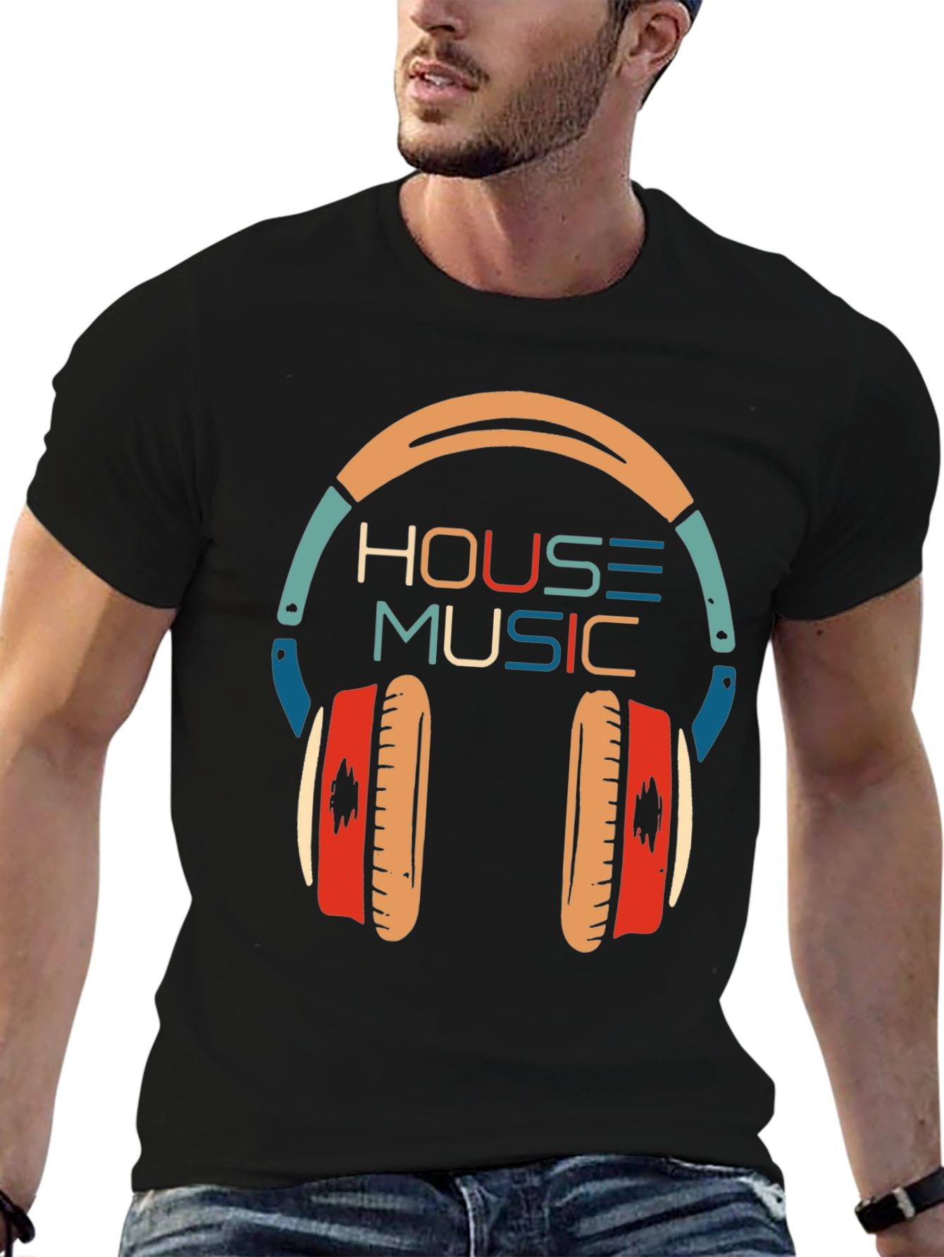 House Music Headphone Graphic T-Shirt