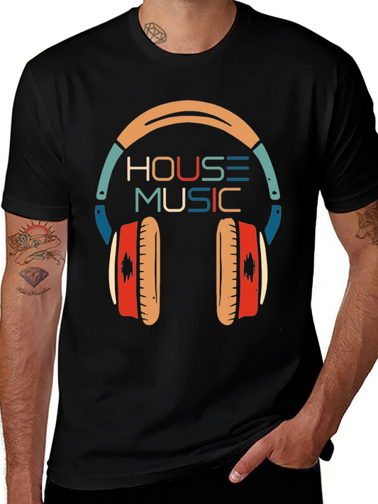 House Music Headphone Graphic T-Shirt