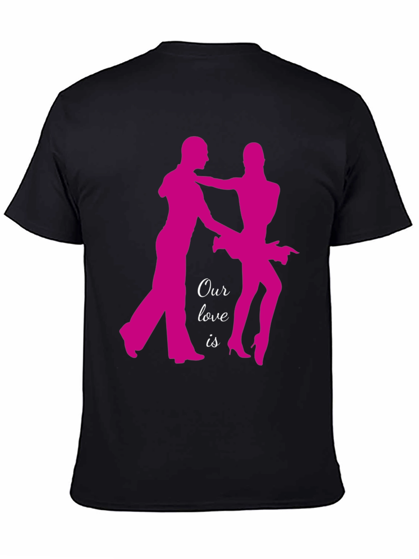 Dancing Love Graphic Tee - Black Cotton T-Shirt
