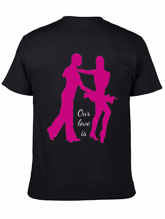 Dancing Love Graphic Tee - Black Cotton T-Shirt