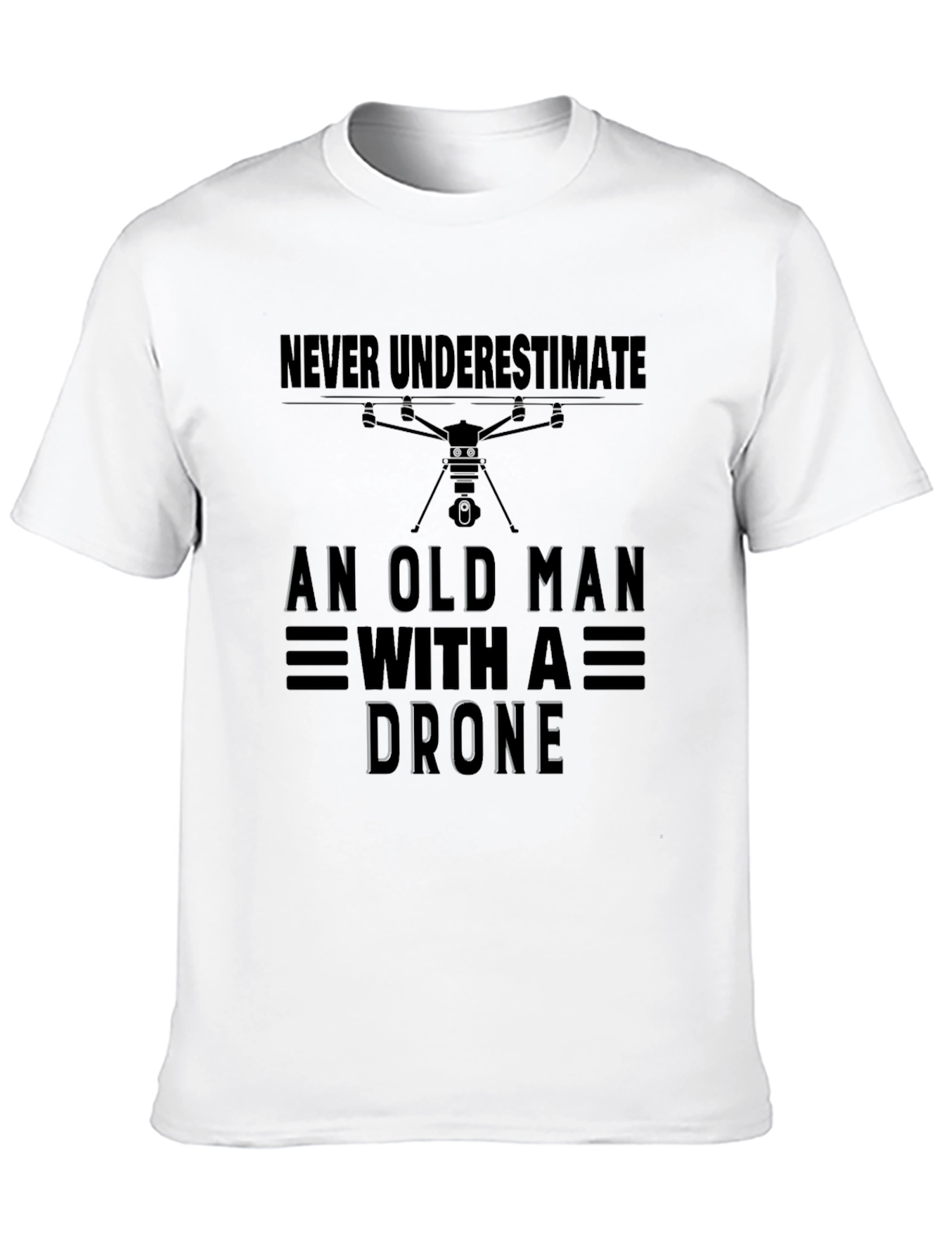 Old Man With A Drone T-Shirt