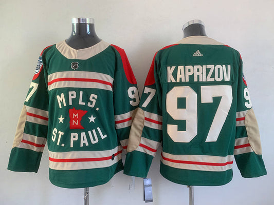 Men's Minnesota Wild Kirill Kaprizov #97 Green Breakaway Player Jerseys