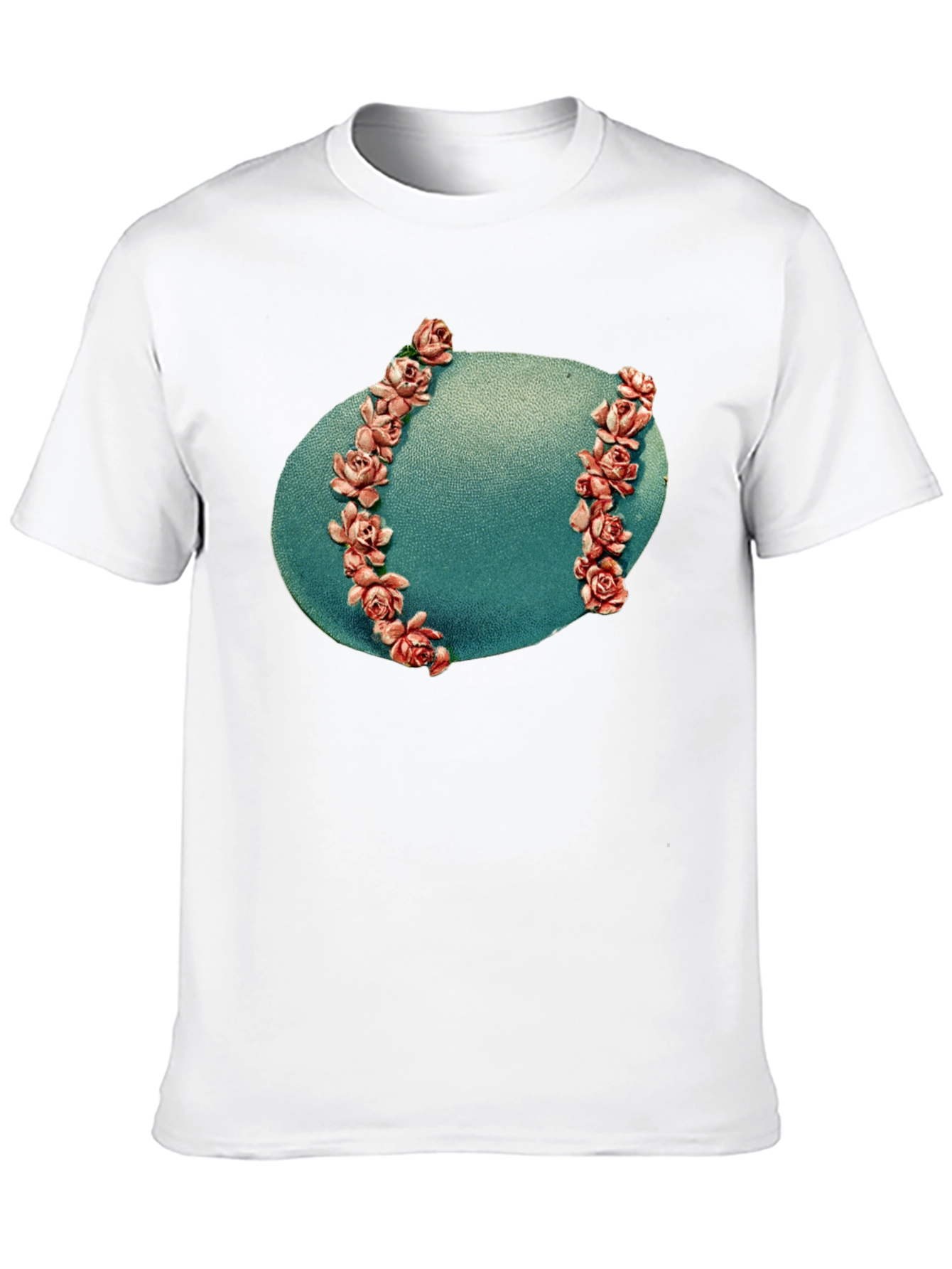 Floral Baseball Graphic Black T-Shirt