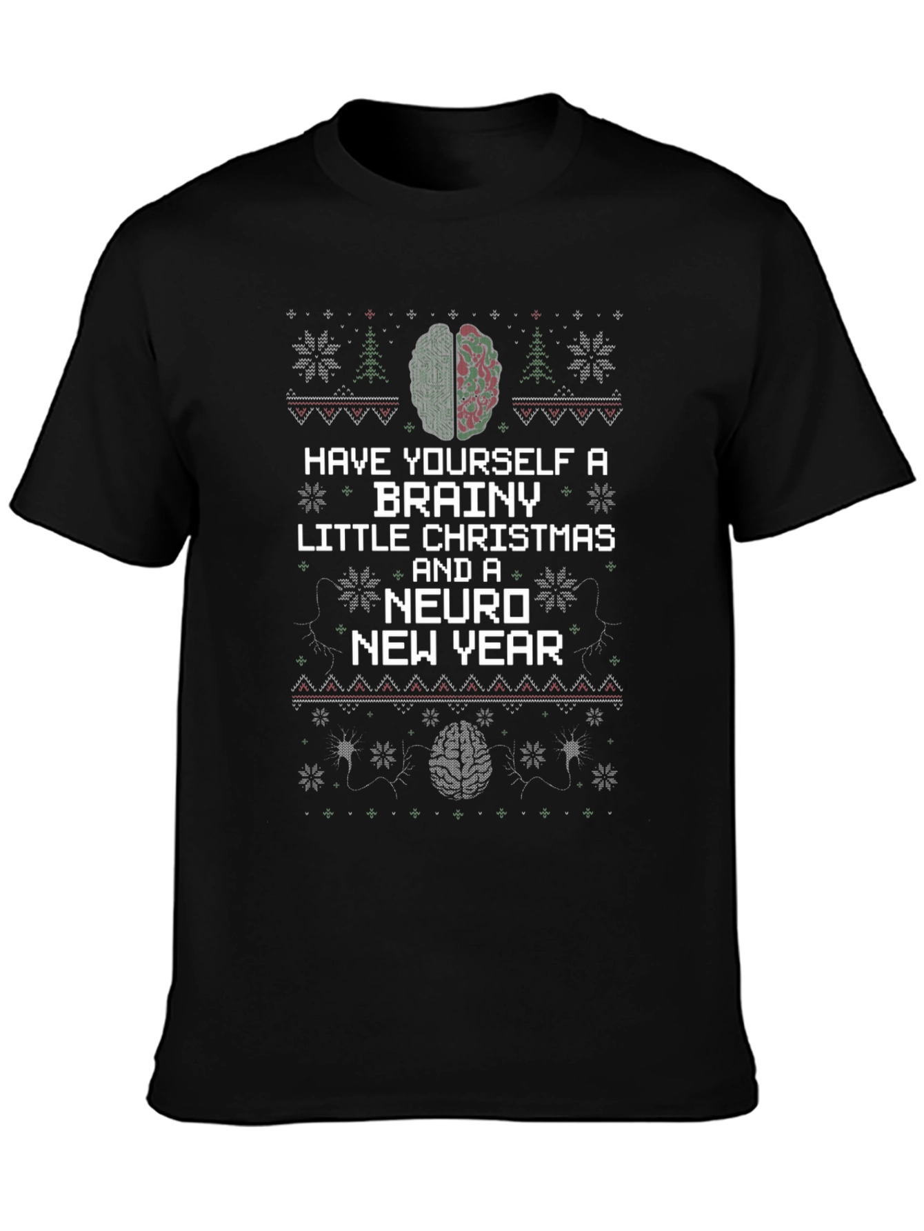Brainy Christmas Neuro New Year T-Shirt