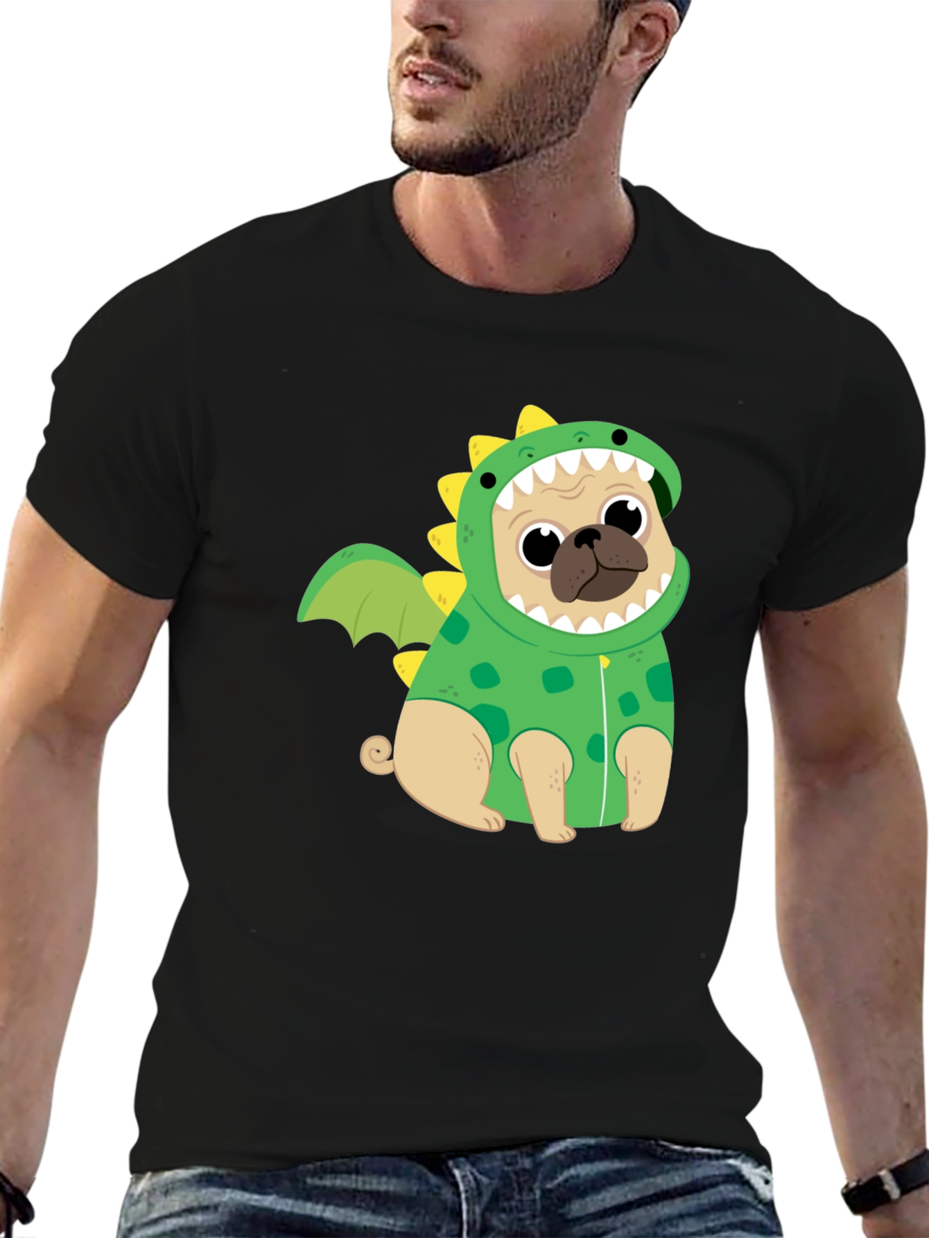 Pug Dinosaur Costume T-Shirt