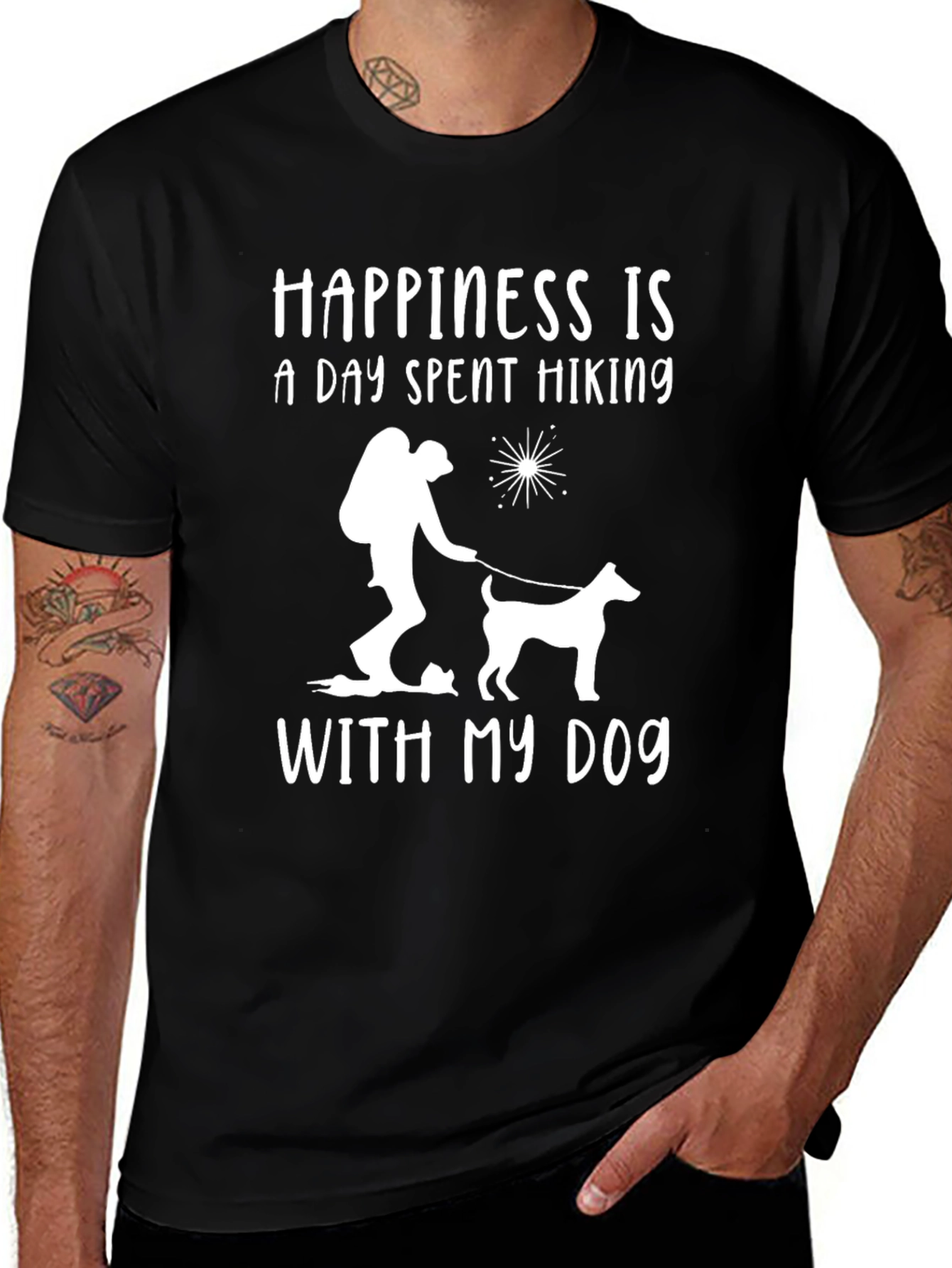 Happiness is Hiking with My Dog T-Shirt