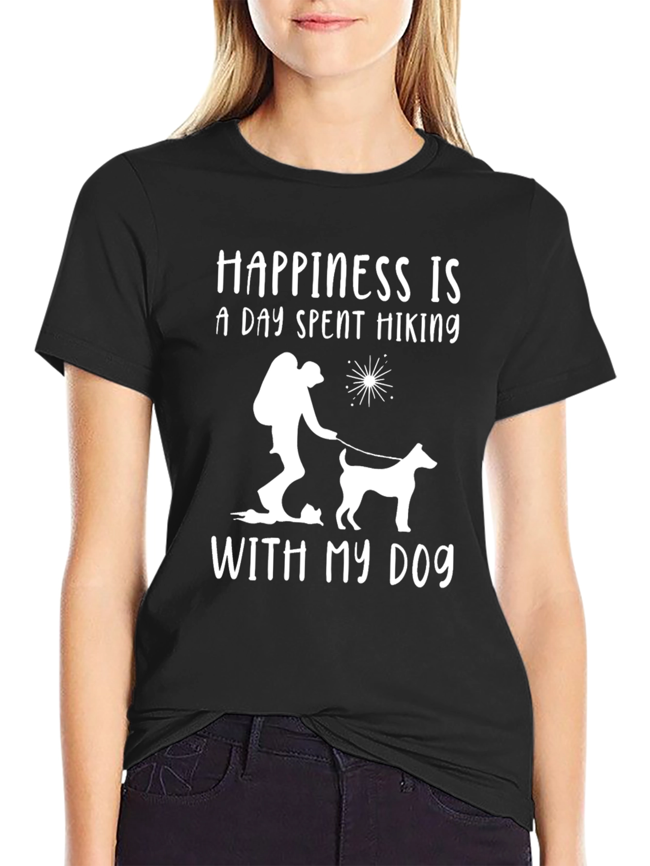Happiness is Hiking with My Dog T-Shirt