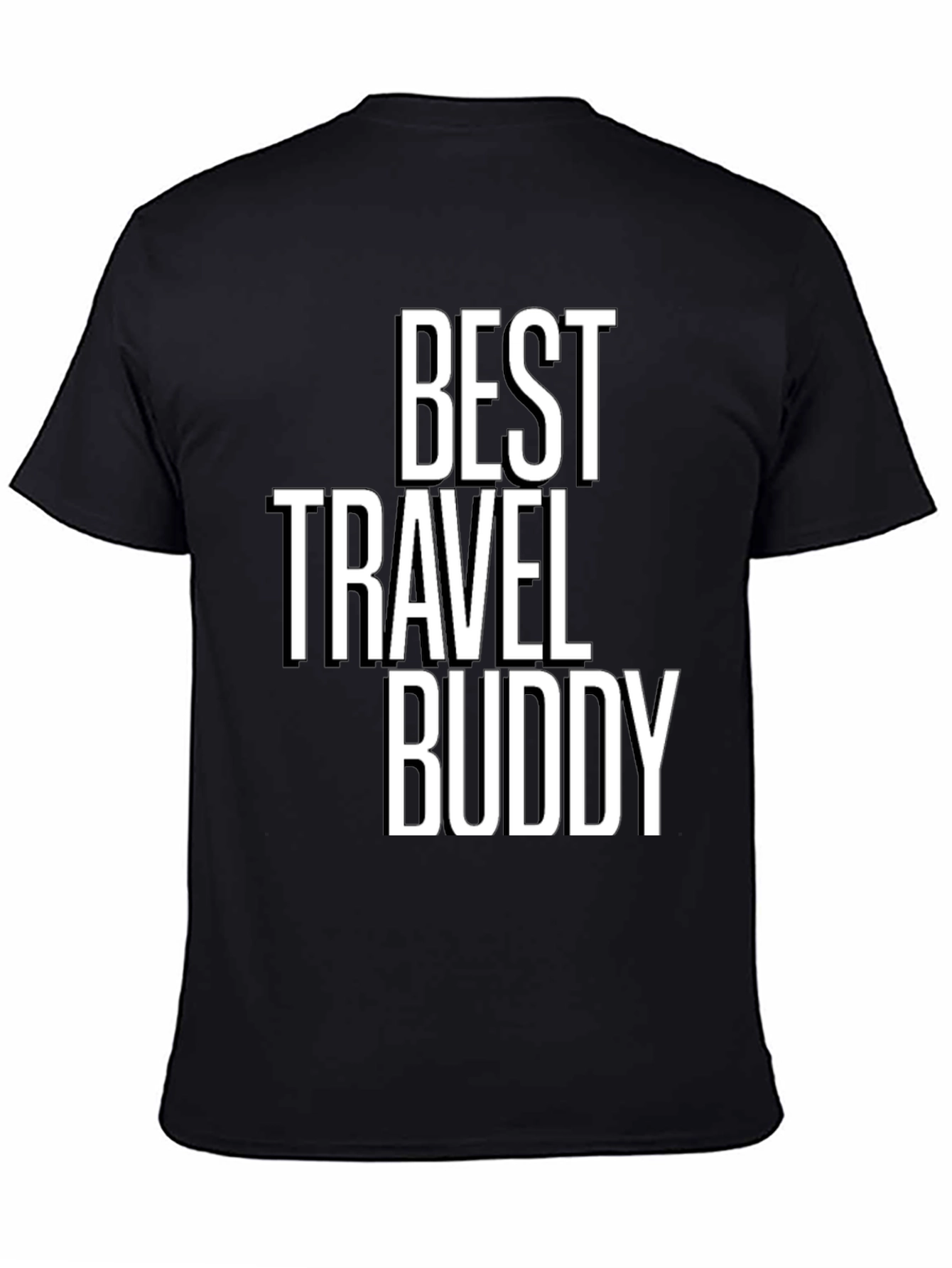Best Travel Buddy Black Graphic T-Shirt
