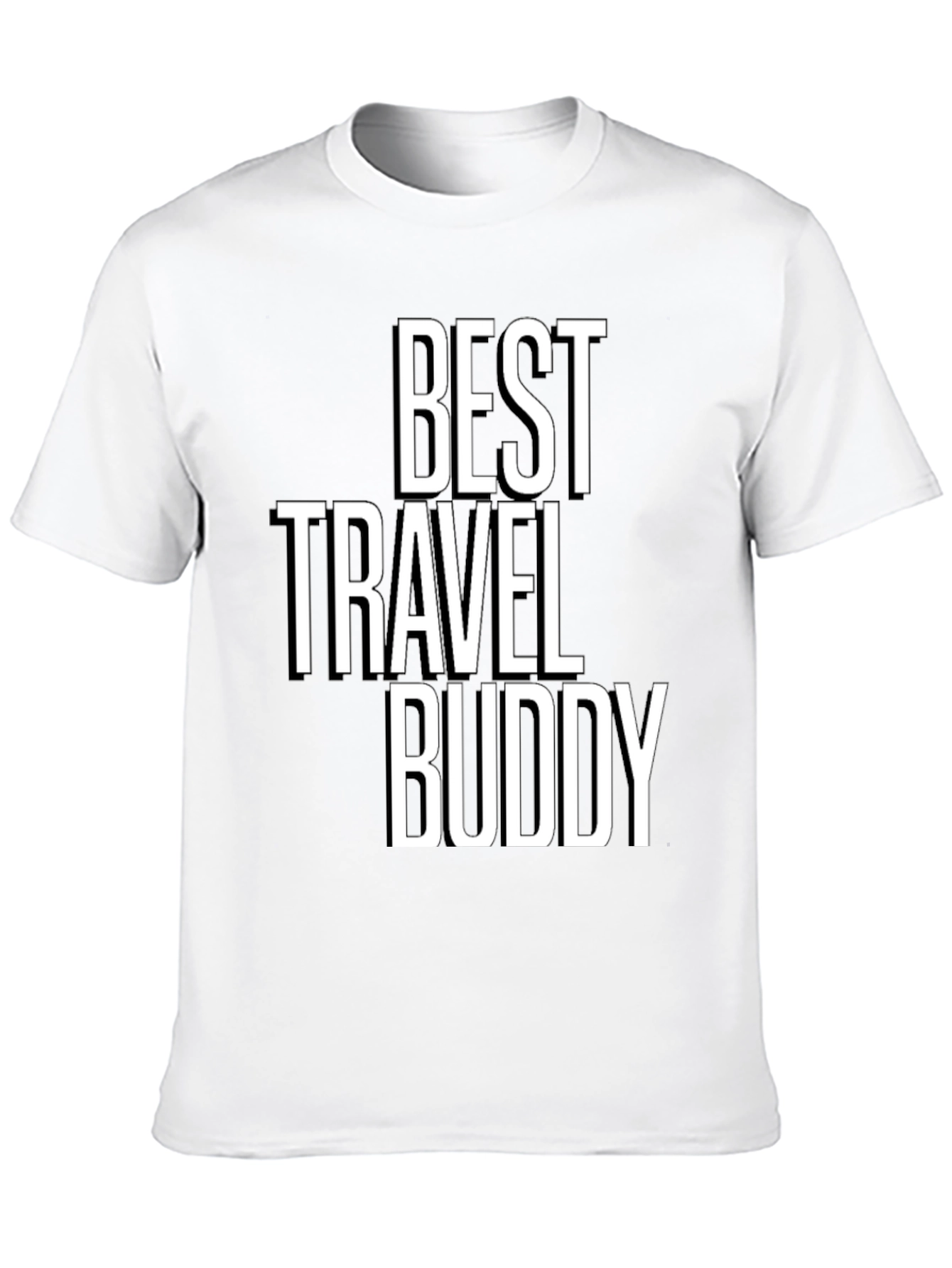 Best Travel Buddy Black Graphic T-Shirt