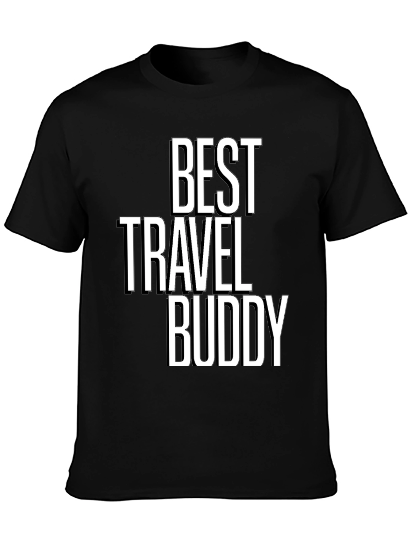 Best Travel Buddy Black Graphic T-Shirt