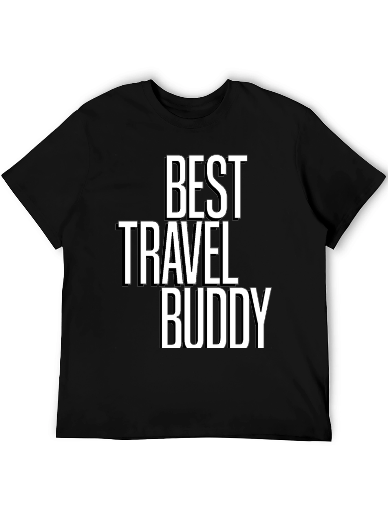 Best Travel Buddy Black Graphic T-Shirt