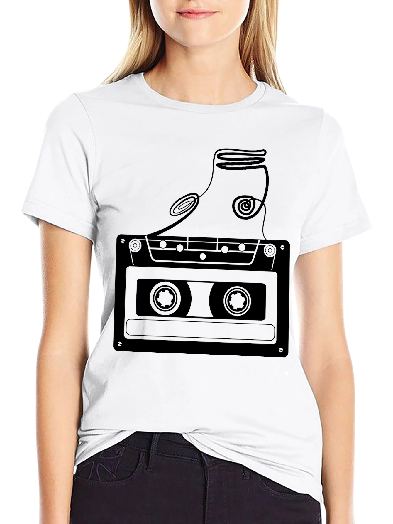 Retro Cassette Tape Graphic T-Shirt