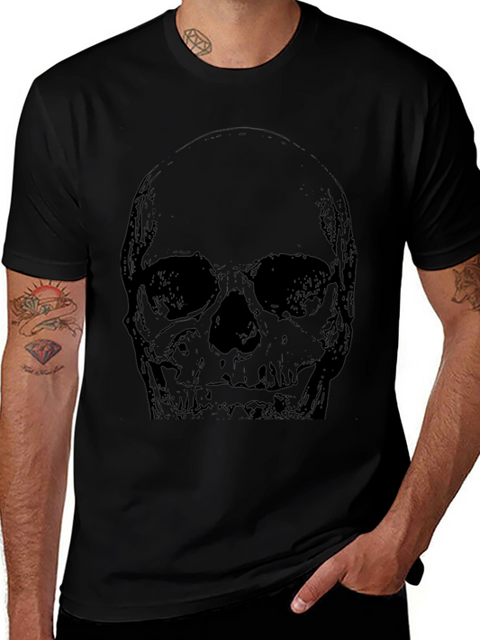Skull Graphic Print Black T-Shirt