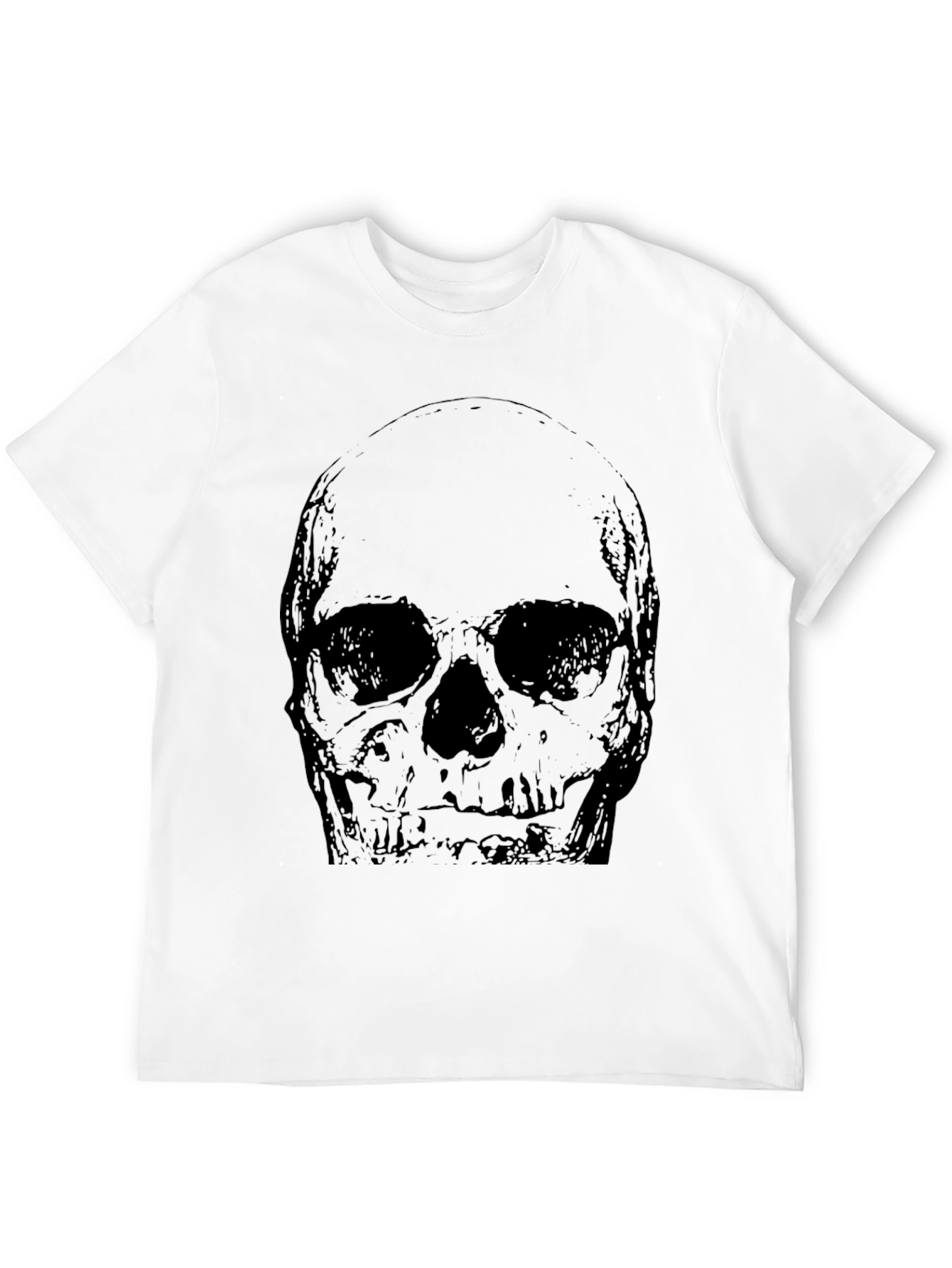 Skull Graphic Print Black T-Shirt