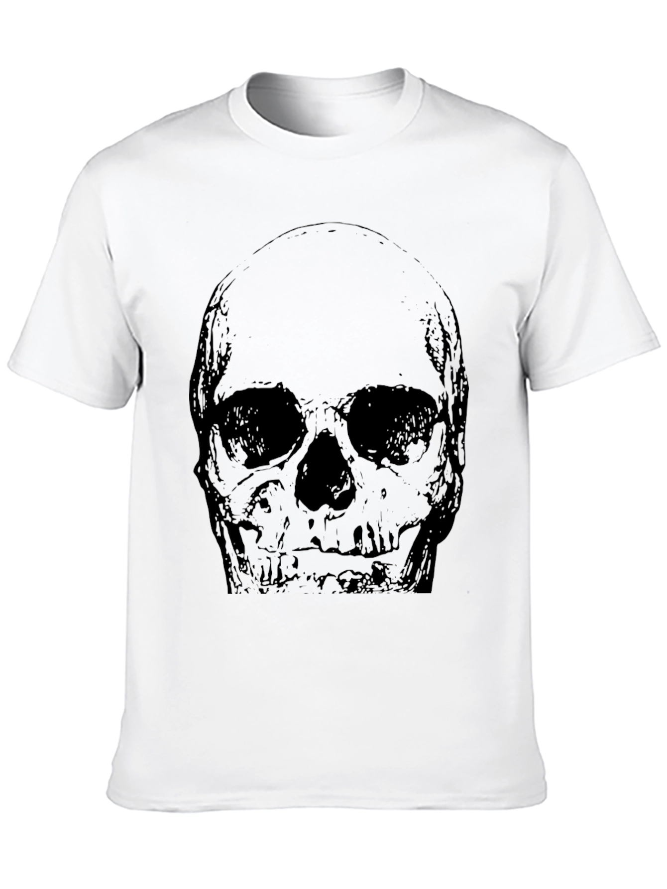 Skull Graphic Print Black T-Shirt