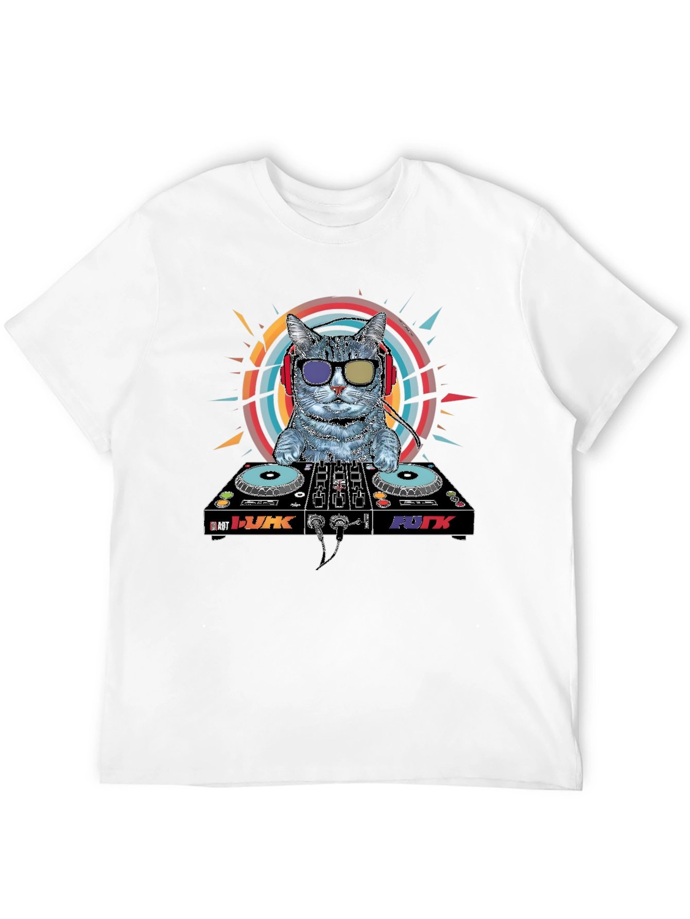 DJ Cat Graphic T-Shirt - Music Lover Apparel