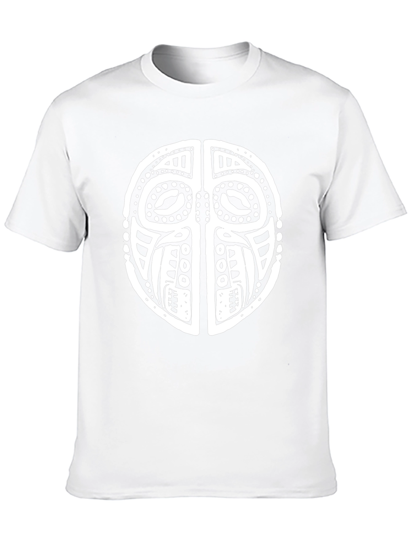 Tribal Mask Graphic T-Shirt - Black