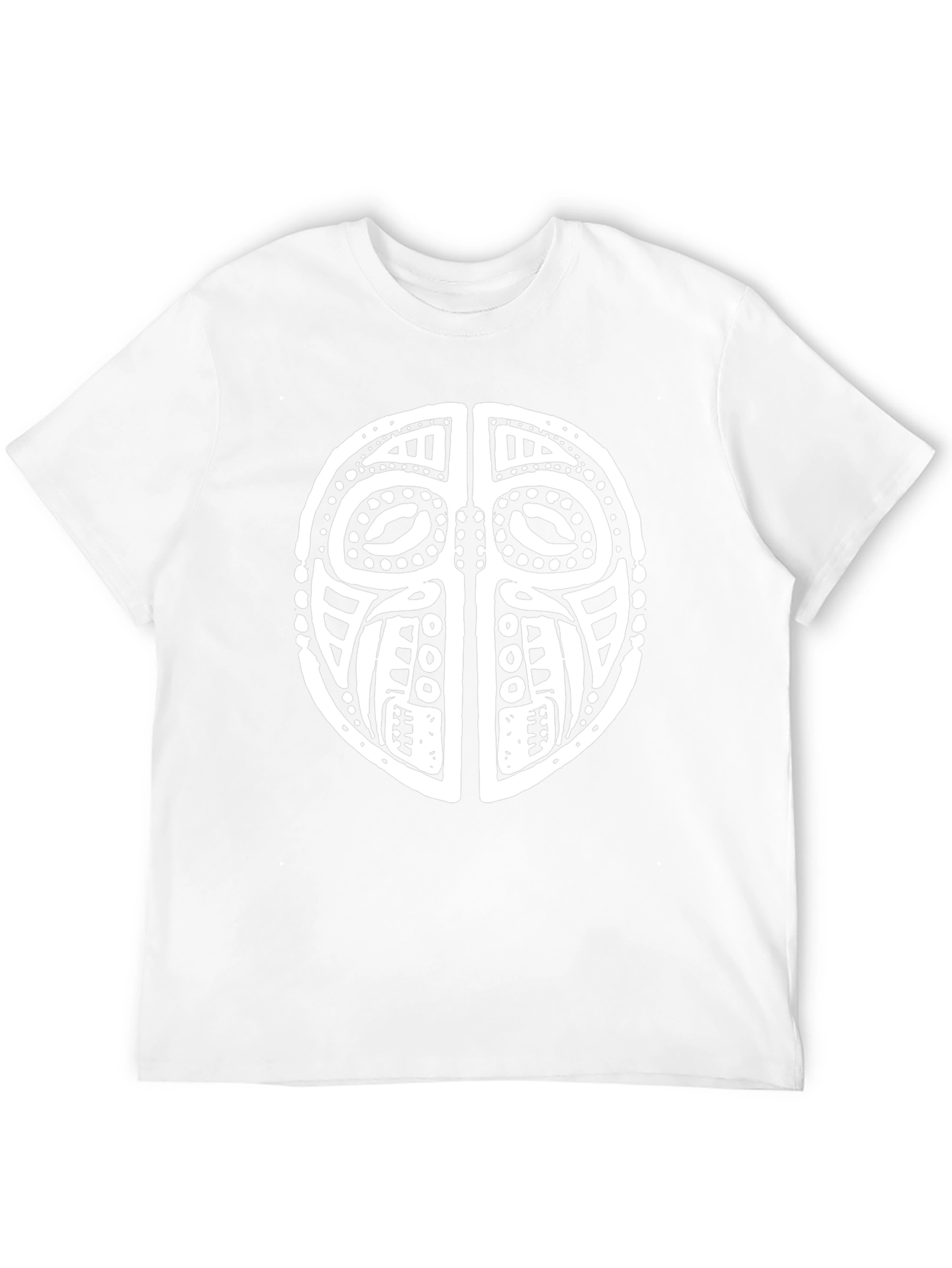 Tribal Mask Graphic T-Shirt - Black
