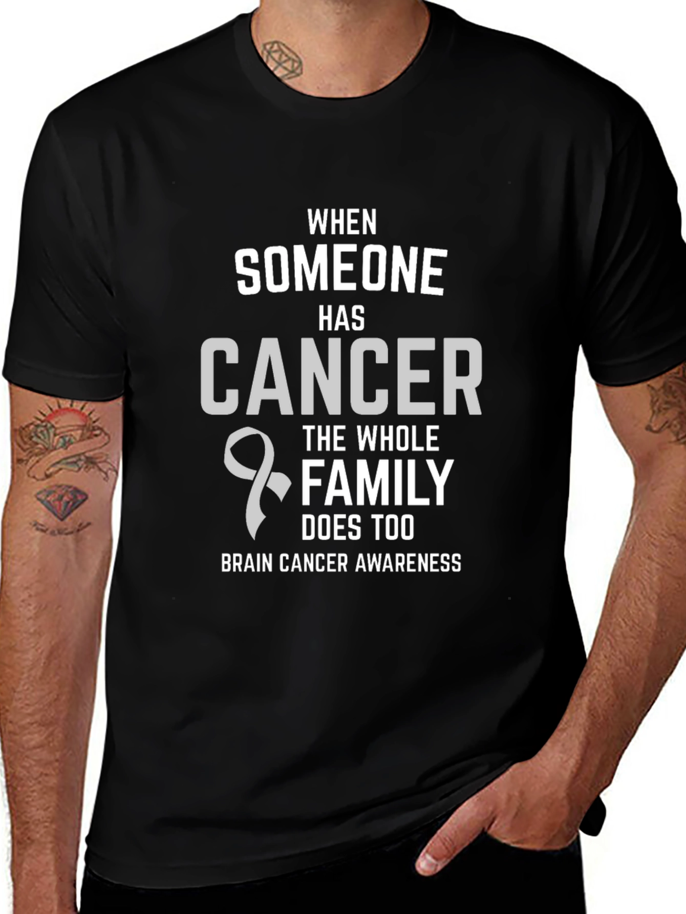 Brain Cancer Awareness T-Shirt - Family Support Tee
