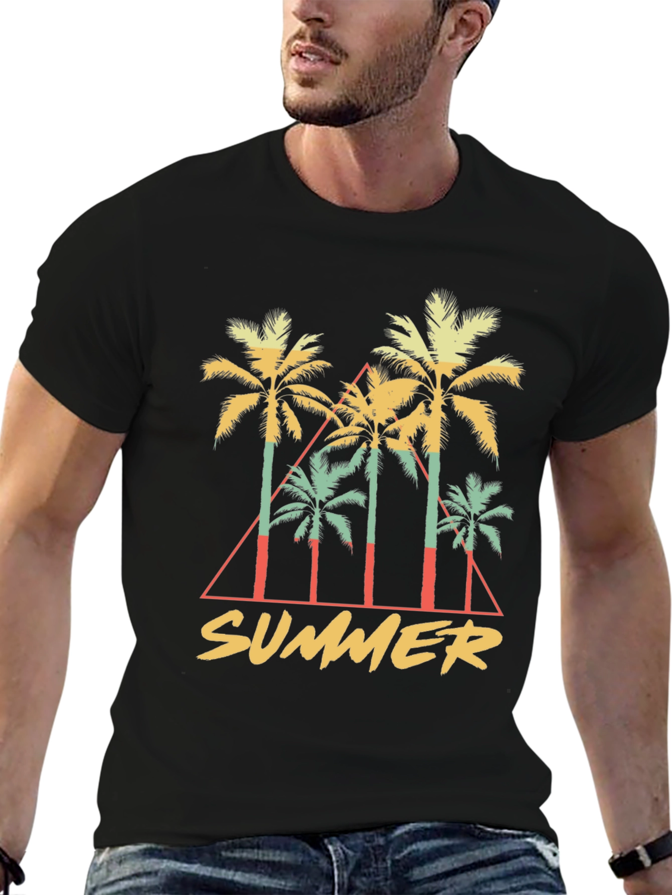 Retro Palm Tree Summer T-Shirt