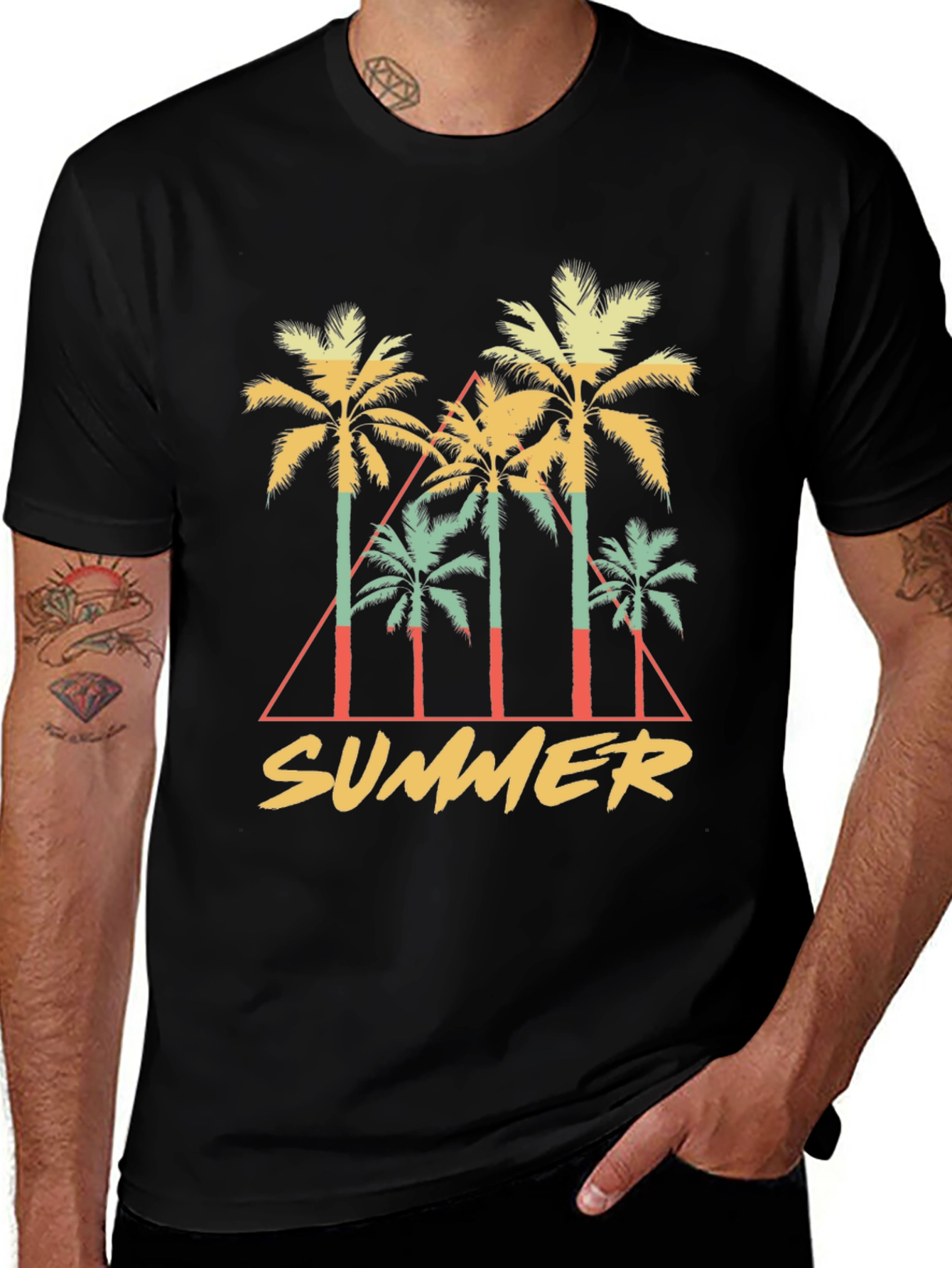 Retro Palm Tree Summer T-Shirt