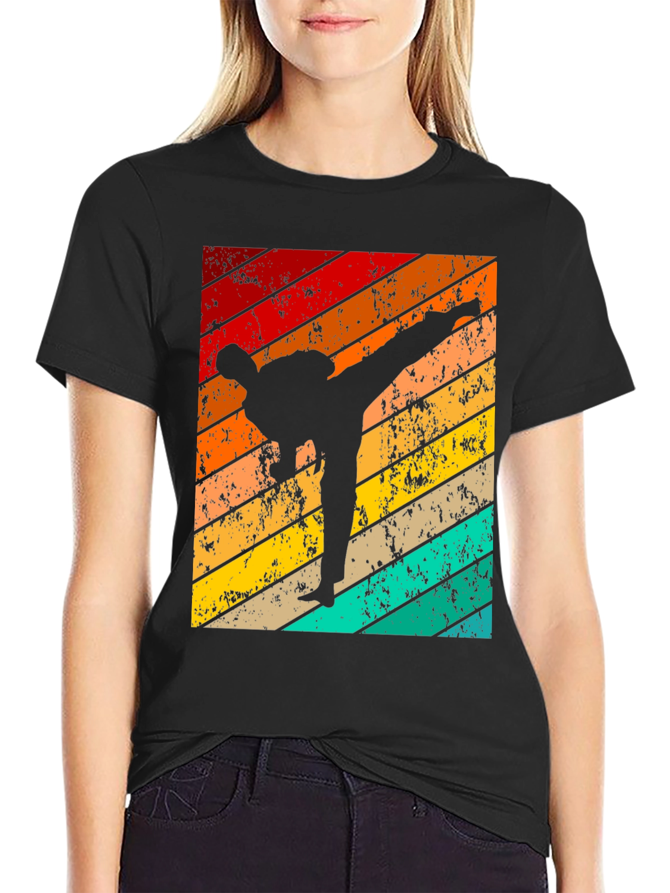 Retro Karate Graphic T-Shirt