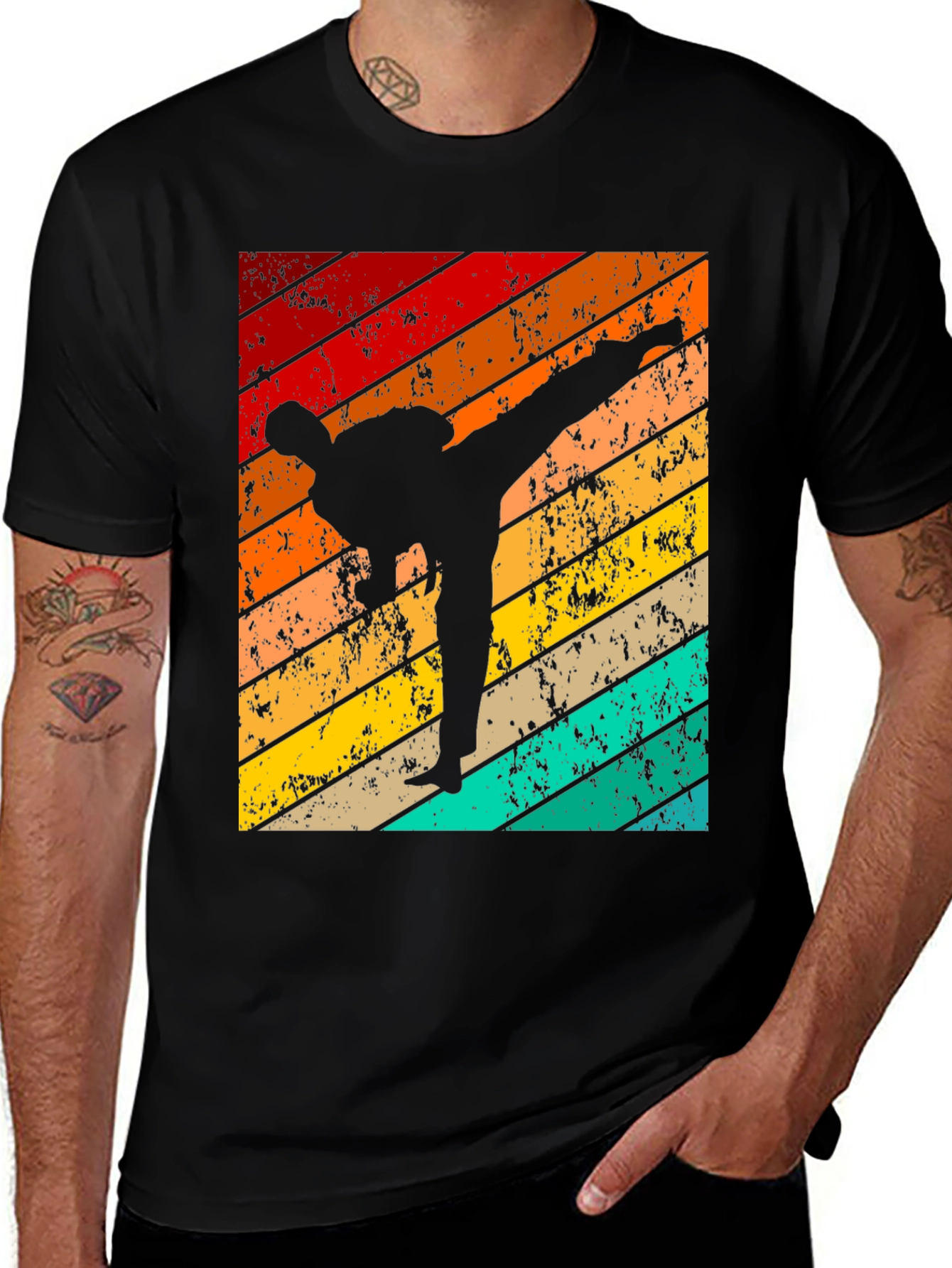 Retro Karate Graphic T-Shirt