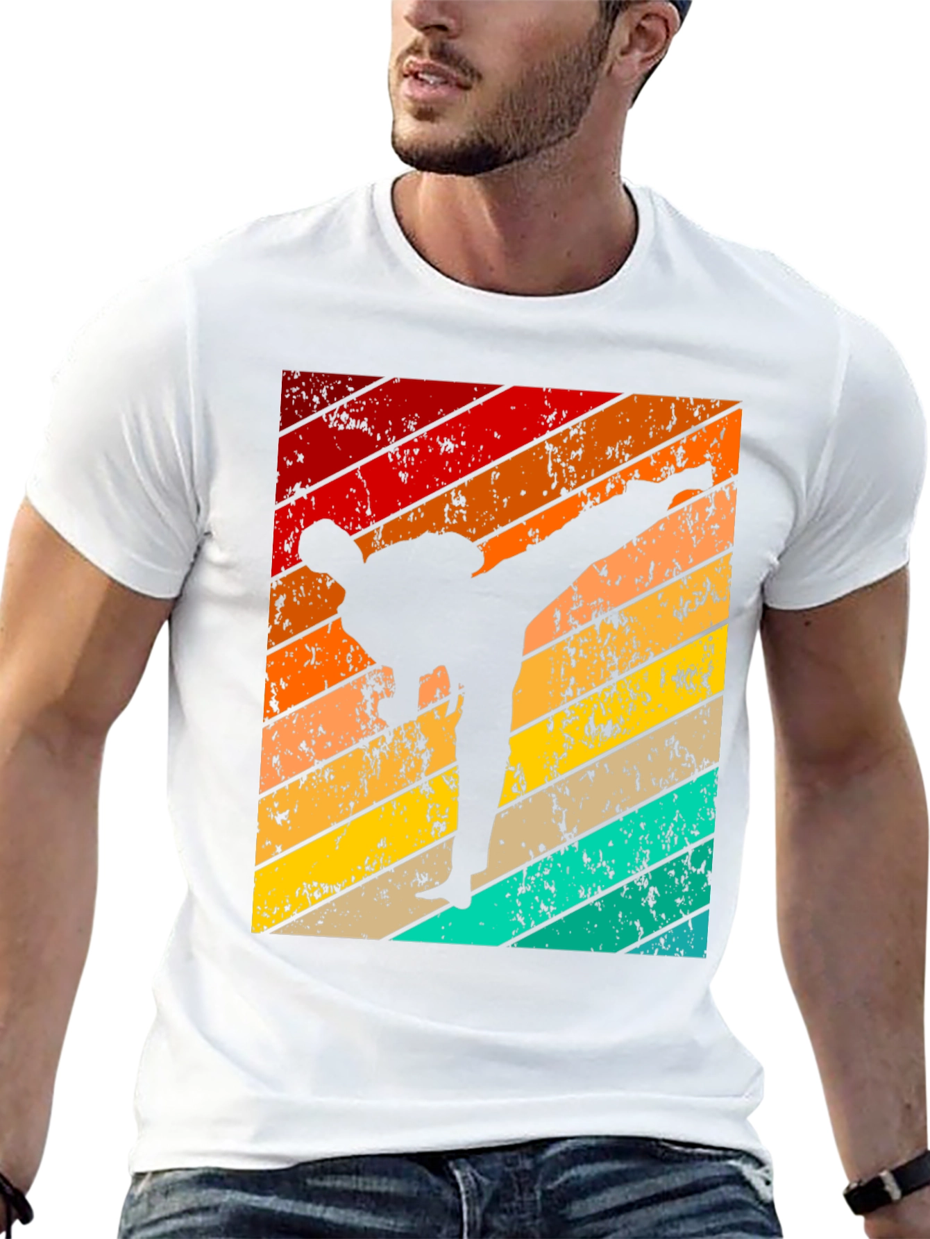 Retro Karate Graphic T-Shirt