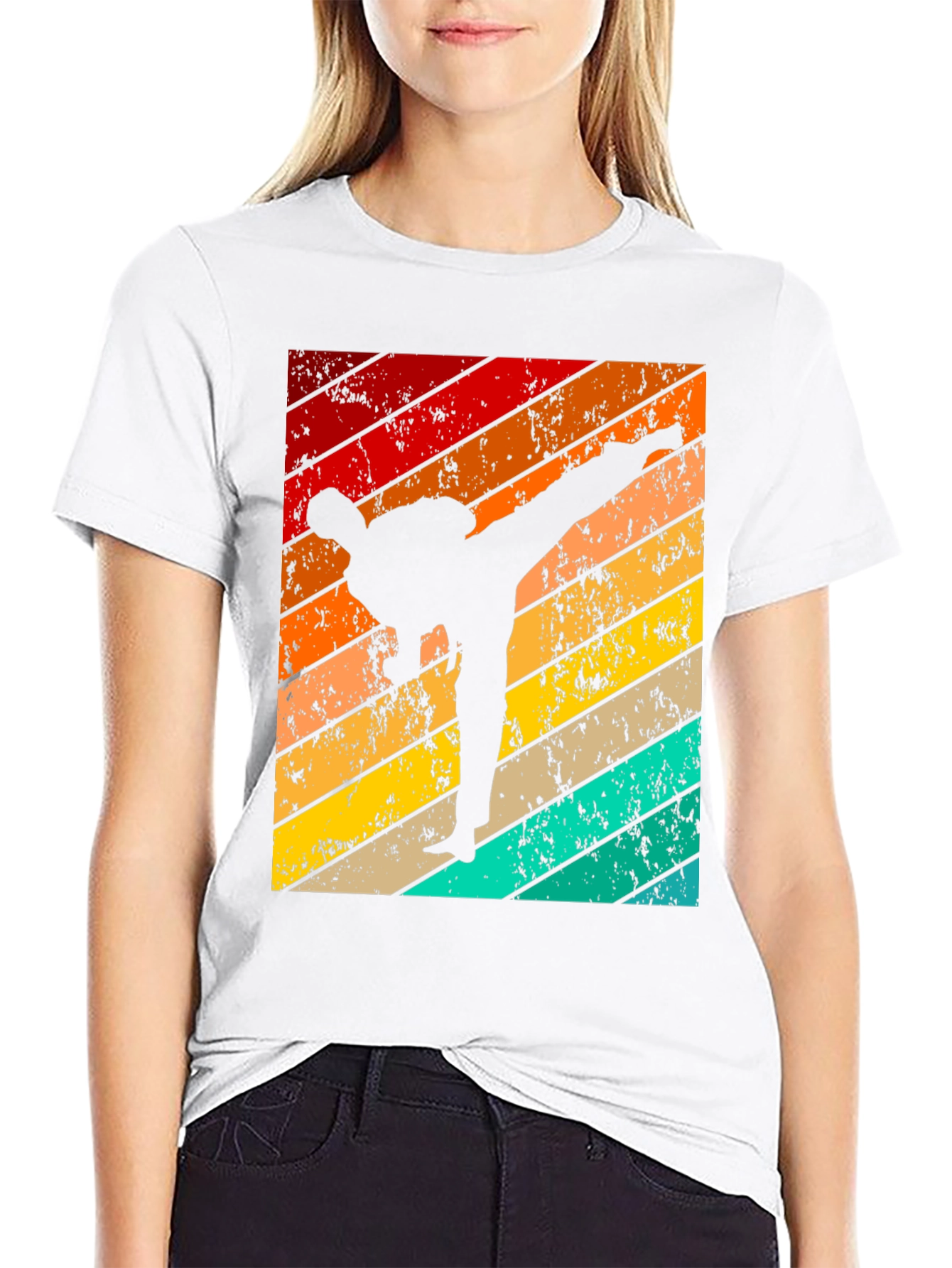 Retro Karate Graphic T-Shirt