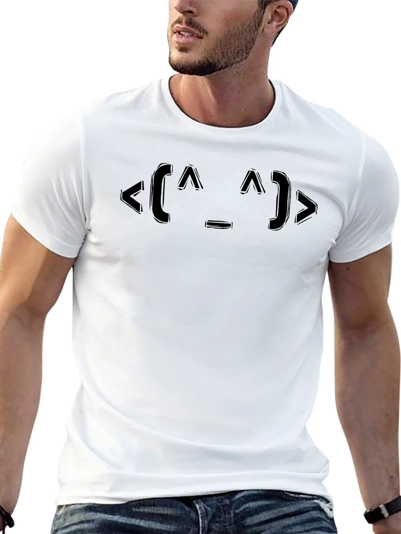 Funny Kaomoji Face T-Shirt -  Black Graphic Tee