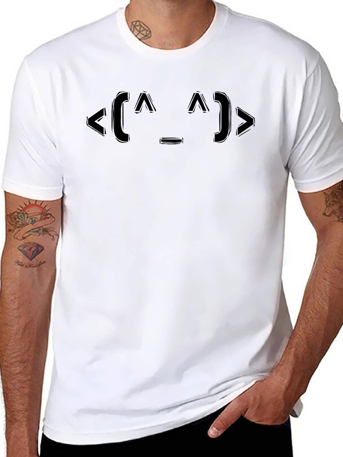 Funny Kaomoji Face T-Shirt -  Black Graphic Tee