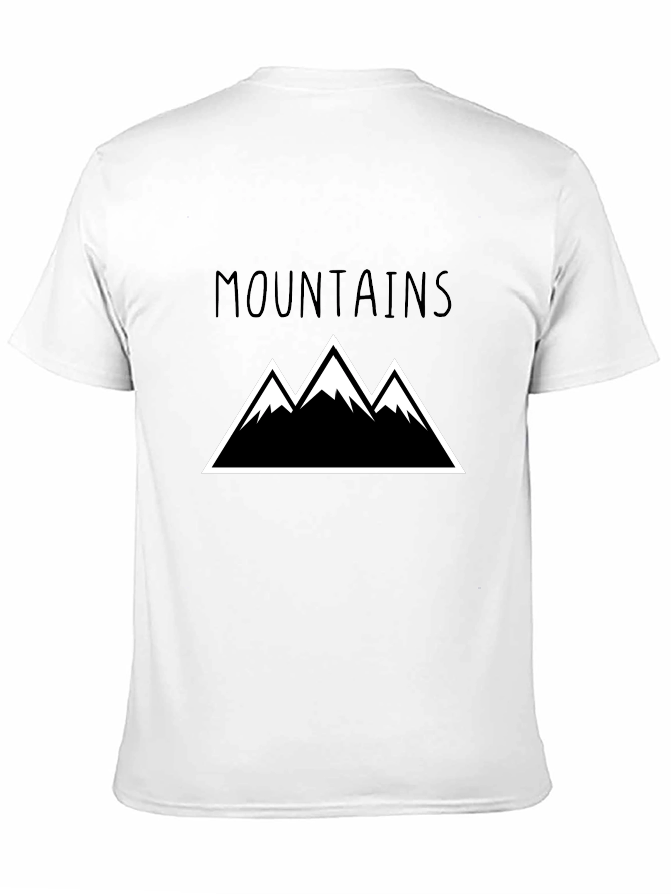 Mountains Graphic Print Tee - Black