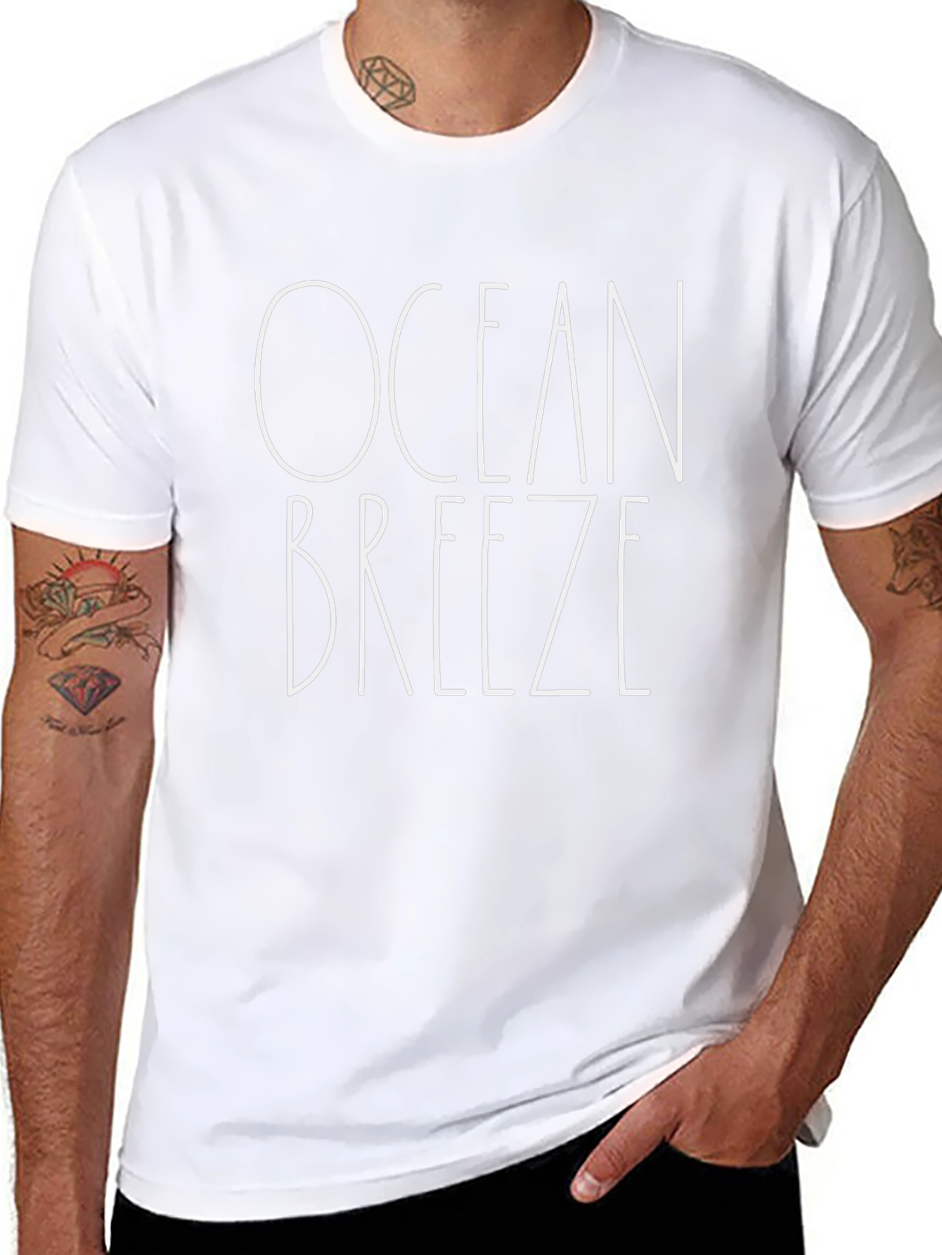 Ocean Breeze Graphic T-Shirt - Black