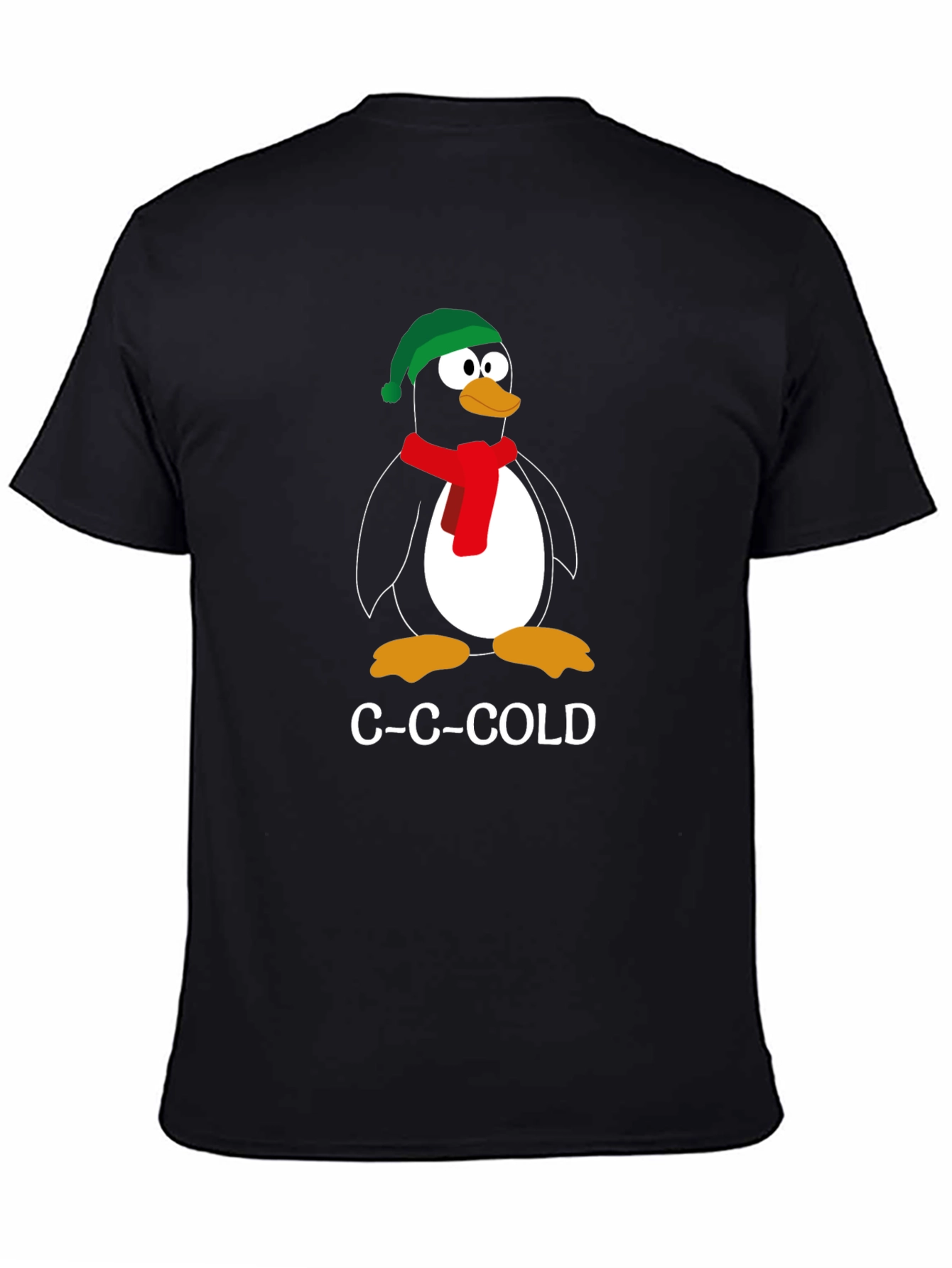 C-C-Cold Penguin Graphic Tee - Winter Fun